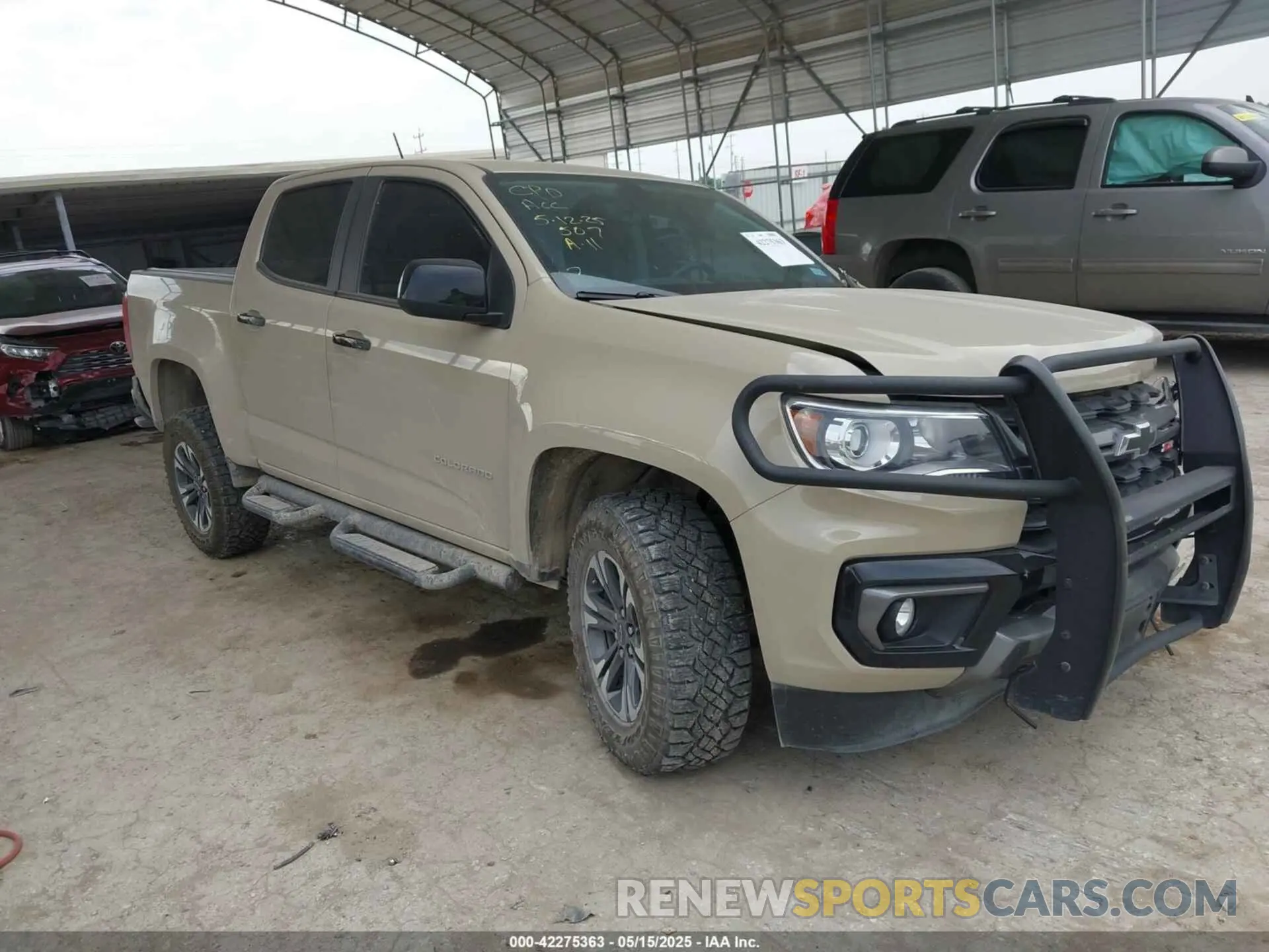 1 Photograph of a damaged car 1GCGTDENXN1280108 CHEVROLET COLORADO 2022