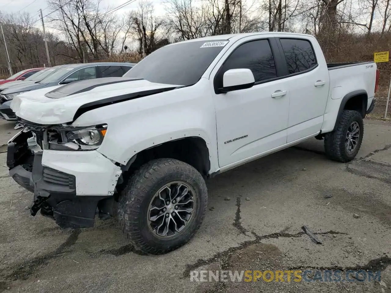 1 Photograph of a damaged car 1GCGTEEN2N1213847 CHEVROLET COLORADO 2022