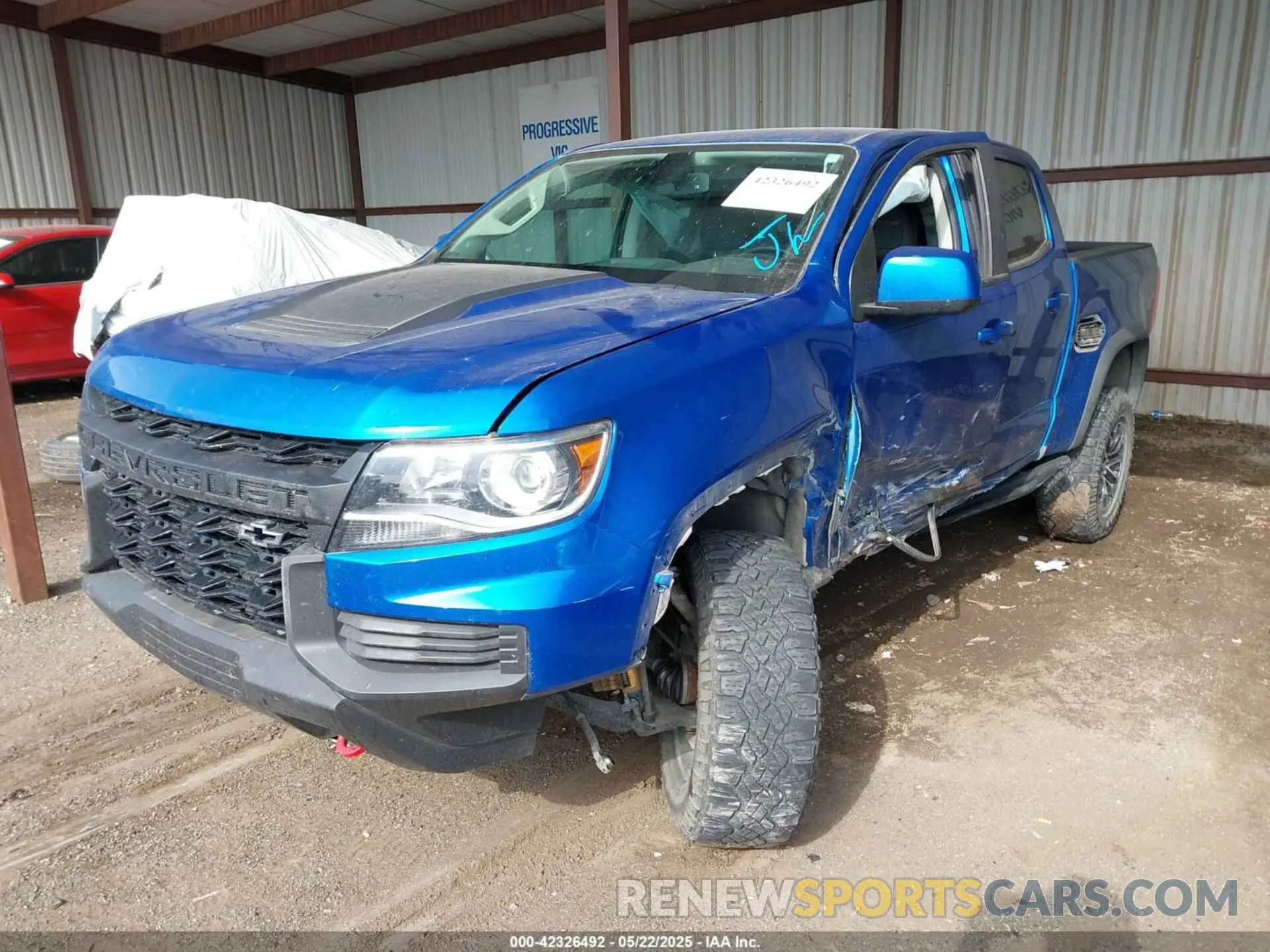 2 Photograph of a damaged car 1GCGTEEN8N1118953 CHEVROLET COLORADO 2022