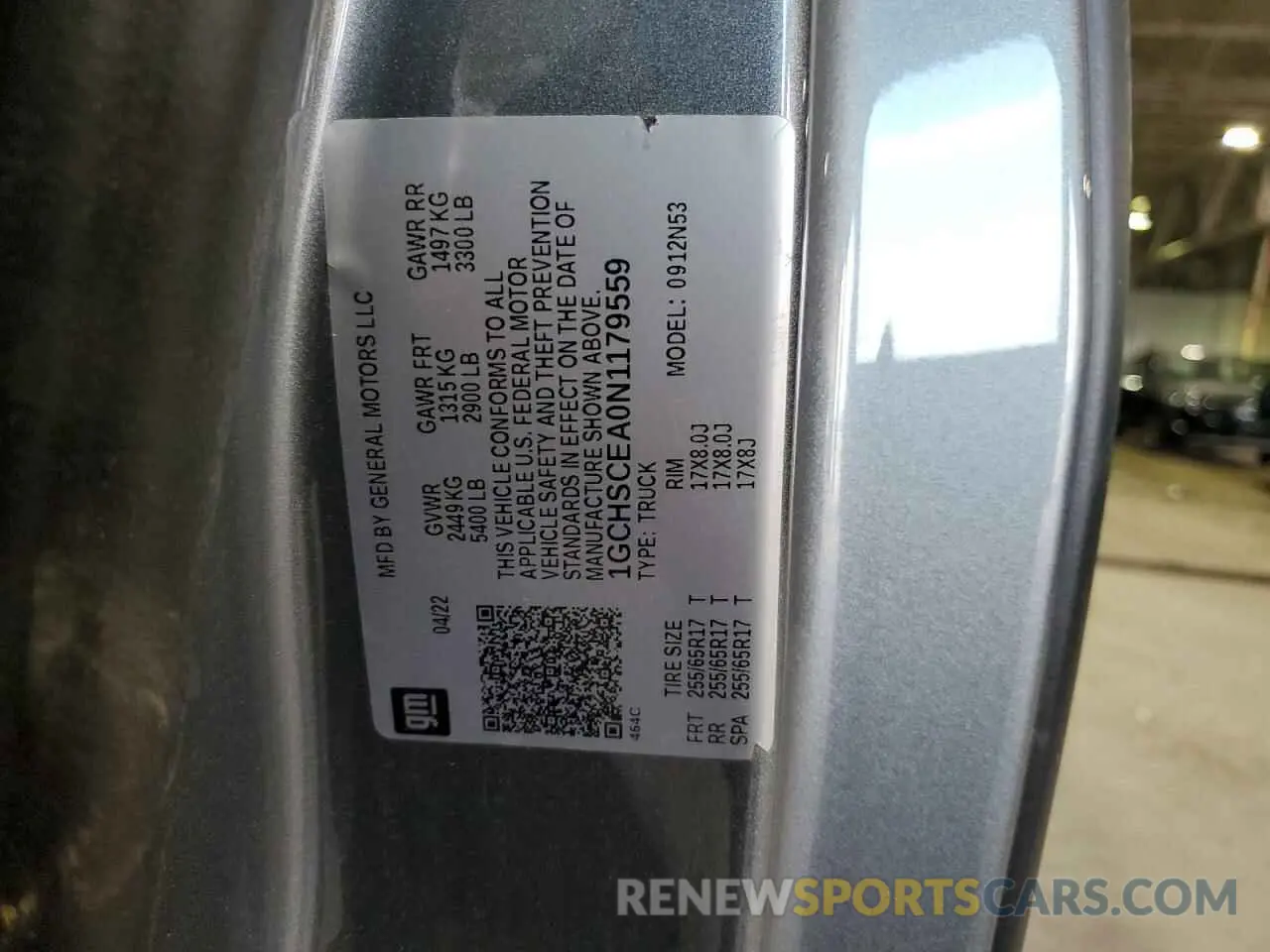 12 Photograph of a damaged car 1GCHSCEA0N1179559 CHEVROLET COLORADO 2022