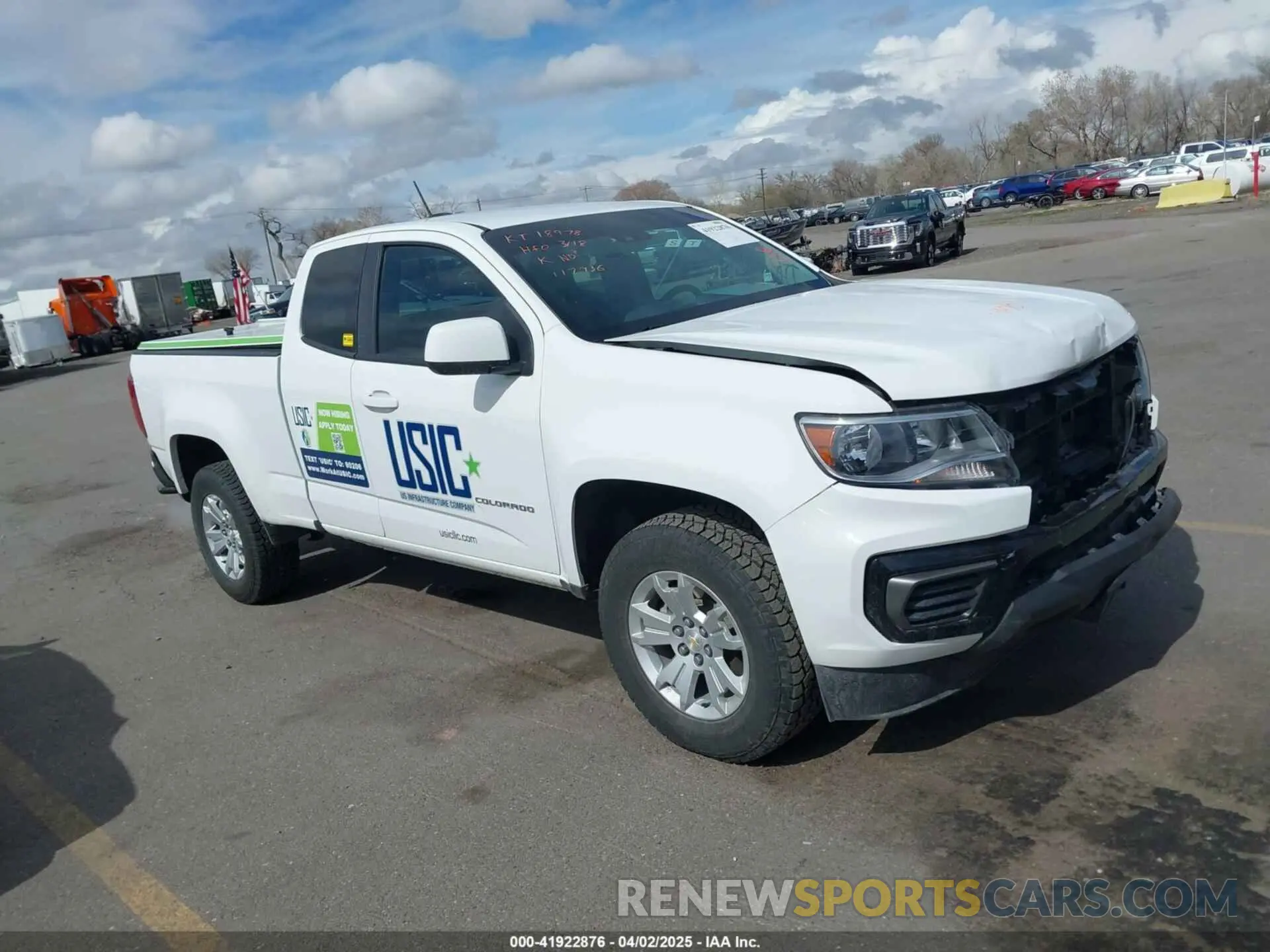 1 Photograph of a damaged car 1GCHSCEA2N1117936 CHEVROLET COLORADO 2022