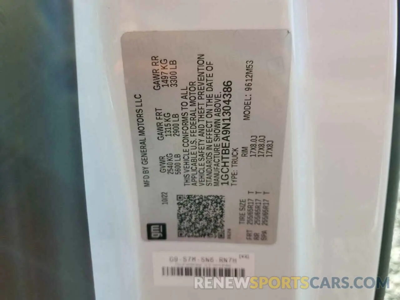 12 Photograph of a damaged car 1GCHTBEA9N1304386 CHEVROLET COLORADO 2022