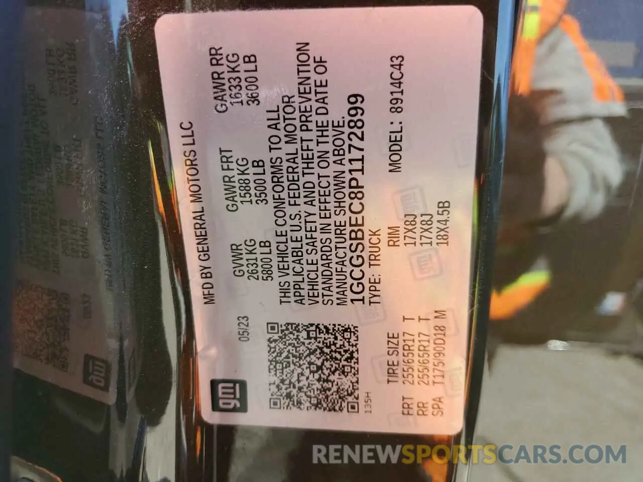 12 Photograph of a damaged car 1GCGSBEC8P1172899 CHEVROLET COLORADO 2023