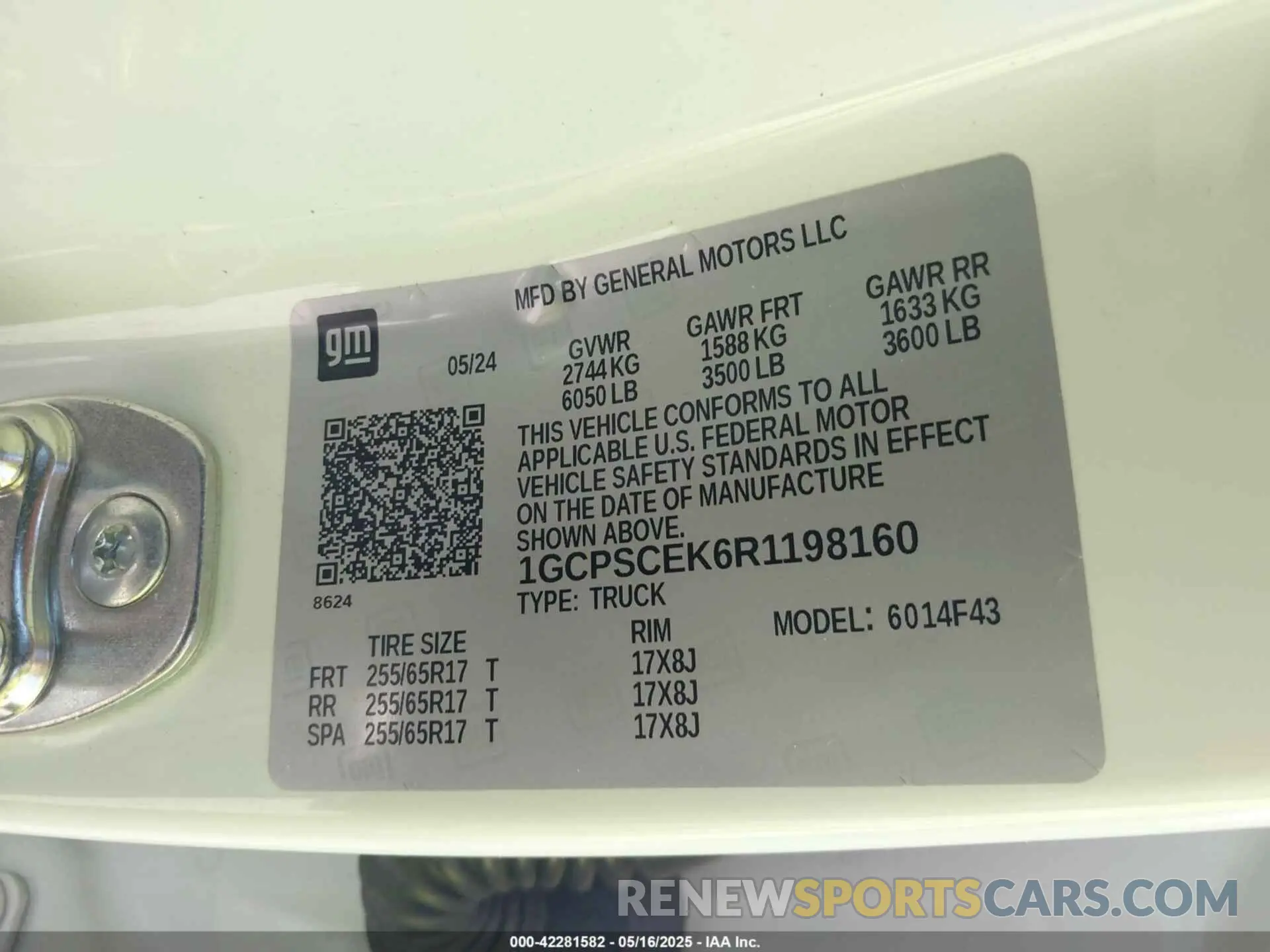 9 Photograph of a damaged car 1GCPSCEK6R1198160 CHEVROLET COLORADO 2024