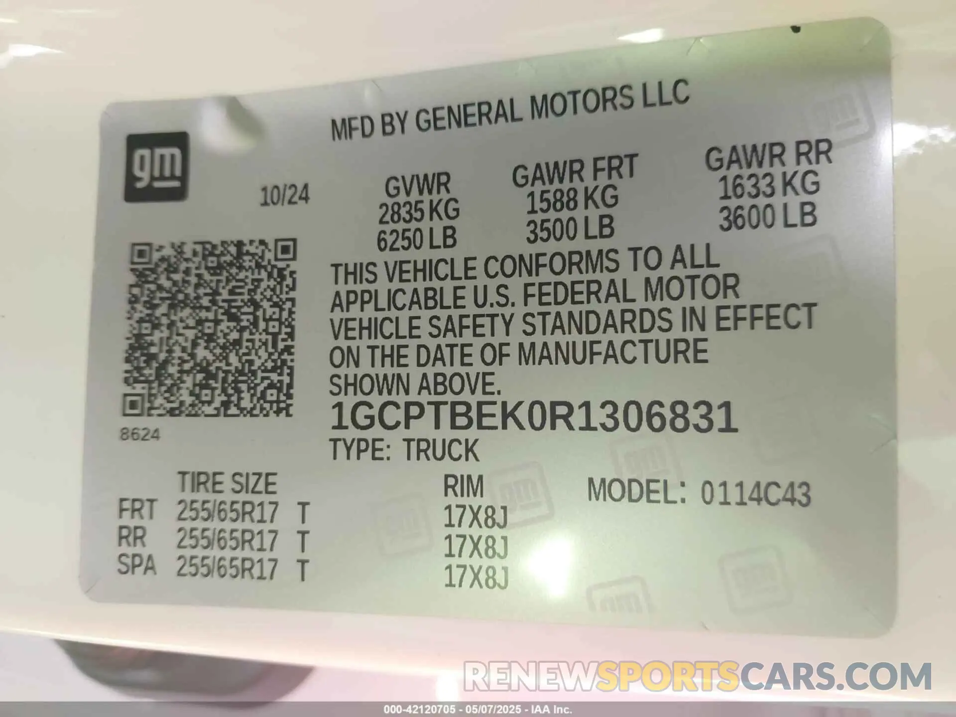 9 Photograph of a damaged car 1GCPTBEK0R1306831 CHEVROLET COLORADO 2024