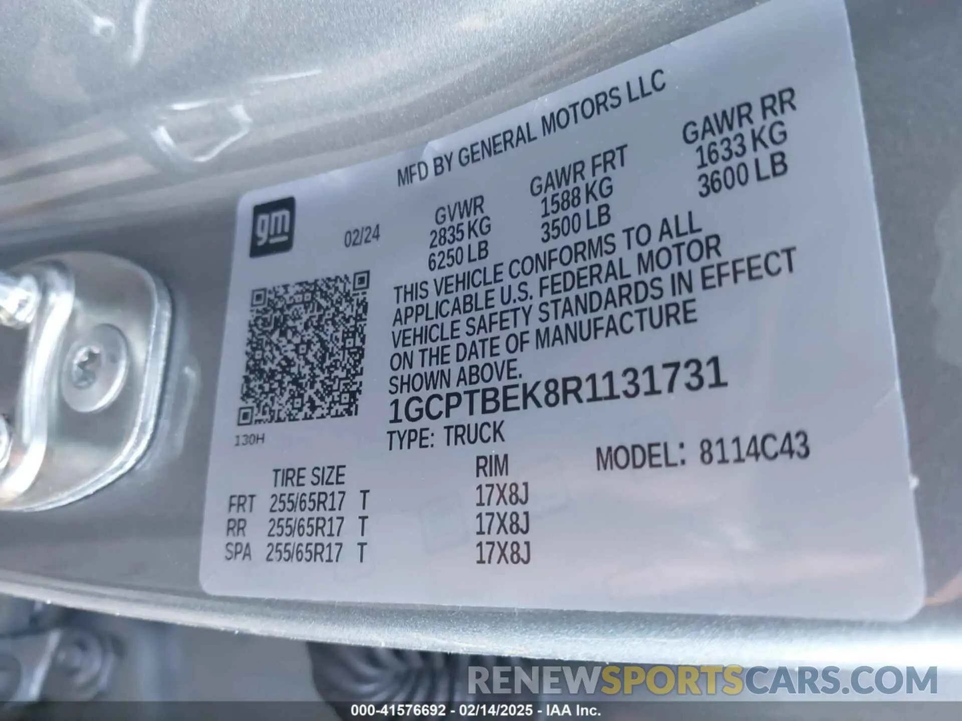 9 Photograph of a damaged car 1GCPTBEK8R1131731 CHEVROLET COLORADO 2024