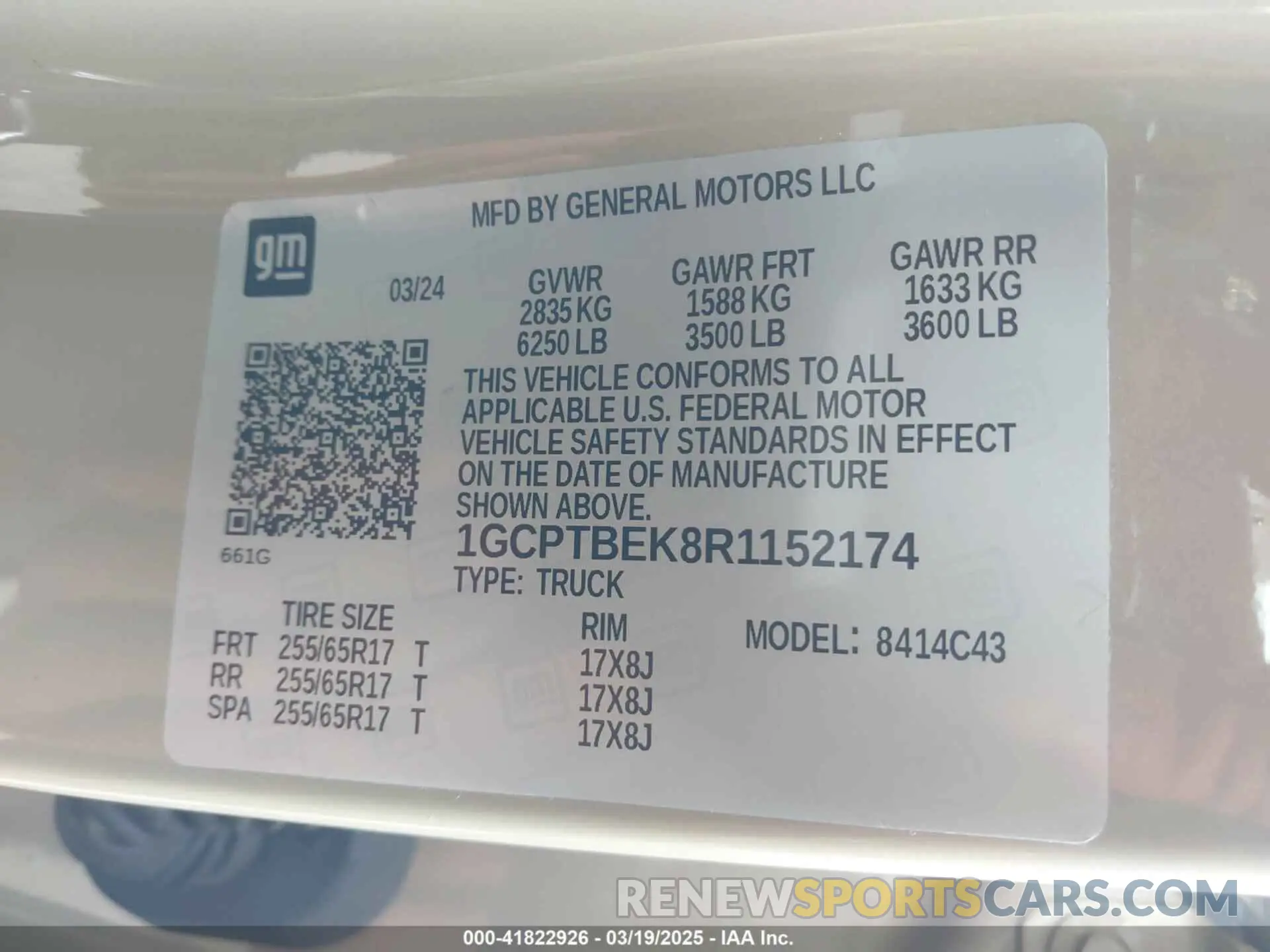 9 Photograph of a damaged car 1GCPTBEK8R1152174 CHEVROLET COLORADO 2024