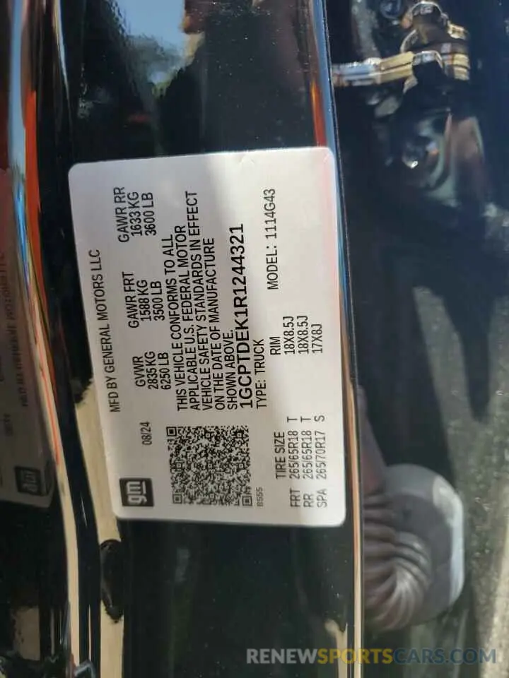 15 Photograph of a damaged car 1GCPTDEK1R1244321 CHEVROLET COLORADO 2024