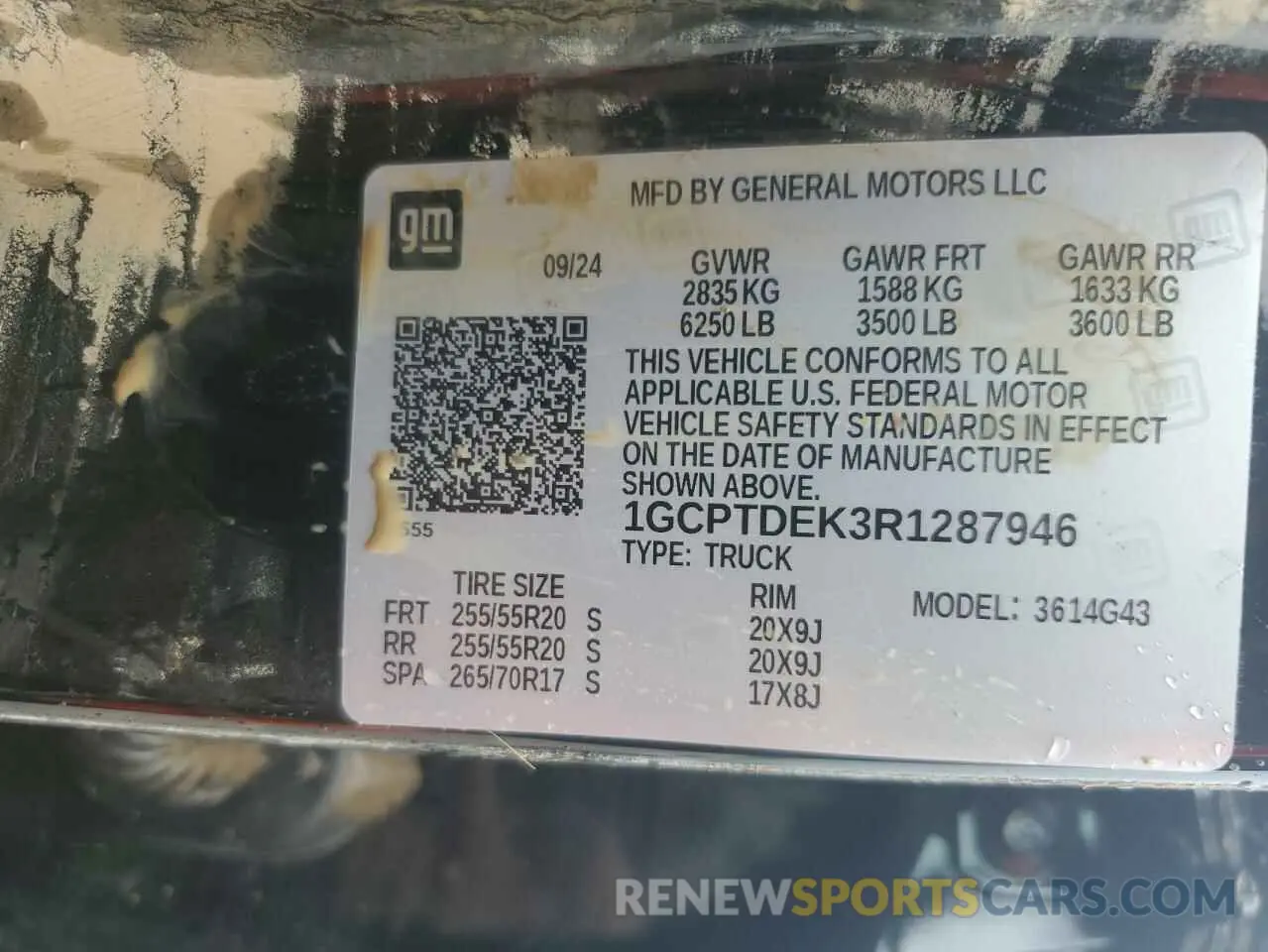 12 Photograph of a damaged car 1GCPTDEK3R1287946 CHEVROLET COLORADO 2024