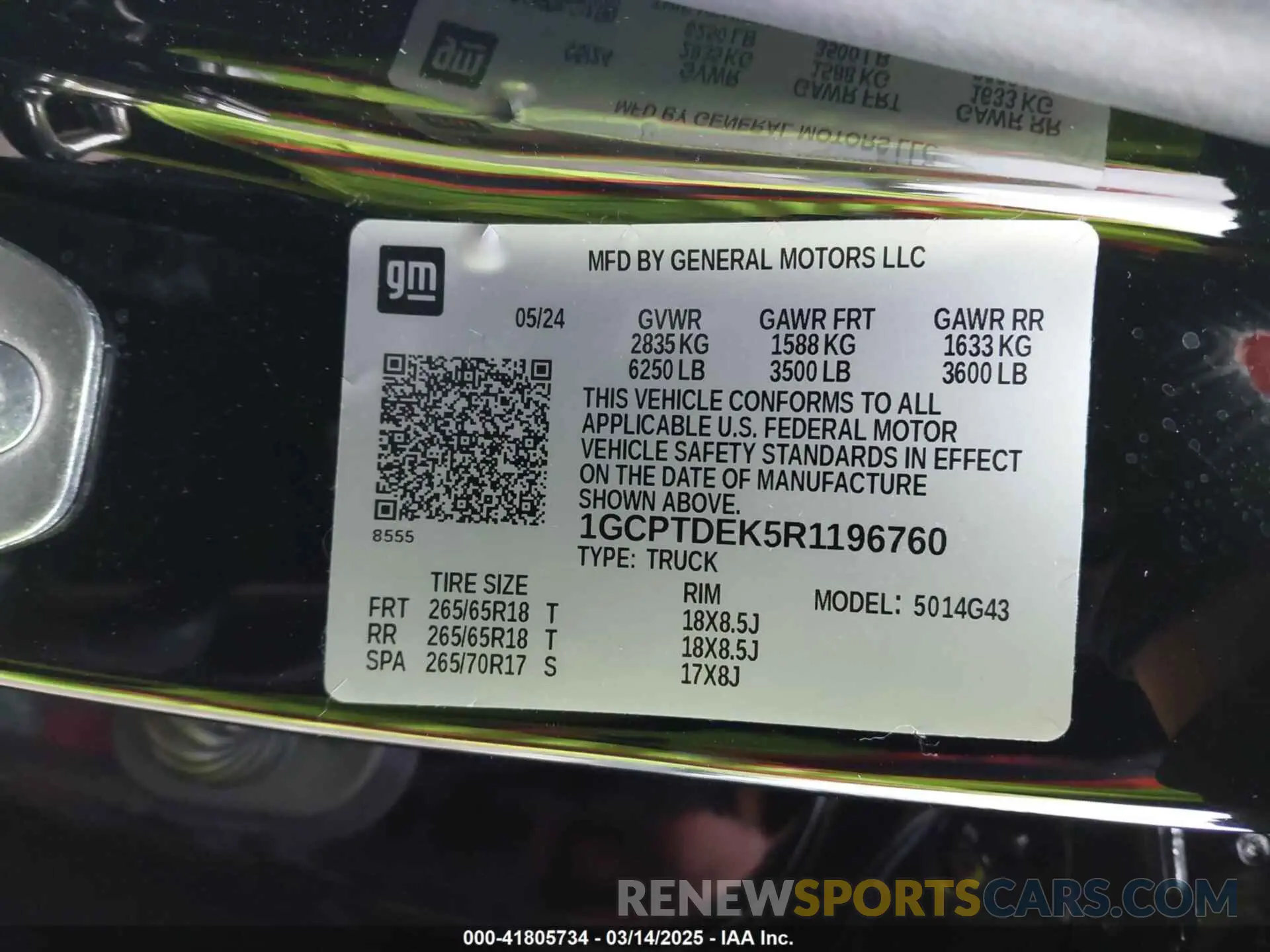 9 Photograph of a damaged car 1GCPTDEK5R1196760 CHEVROLET COLORADO 2024