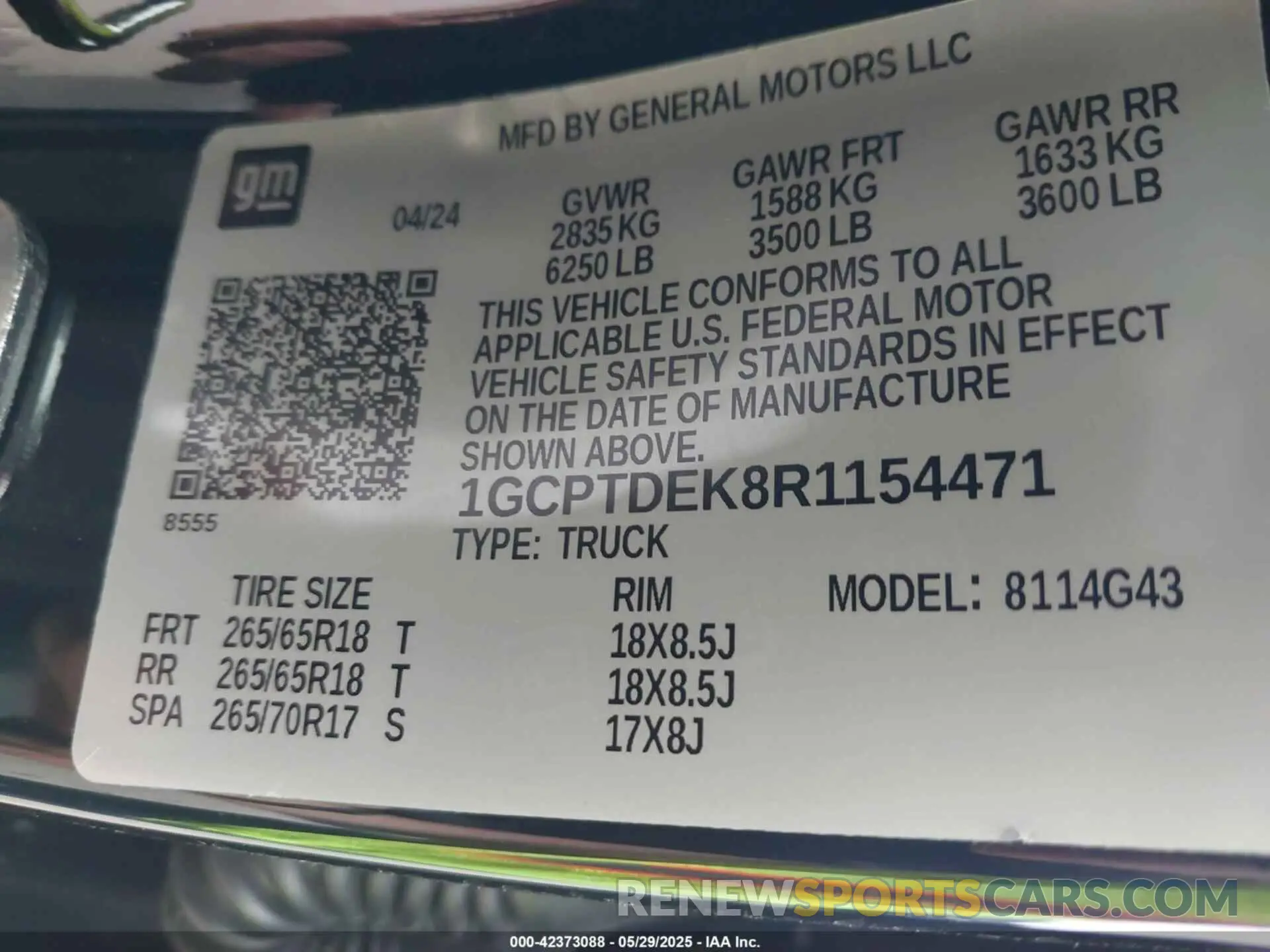 9 Photograph of a damaged car 1GCPTDEK8R1154471 CHEVROLET COLORADO 2024