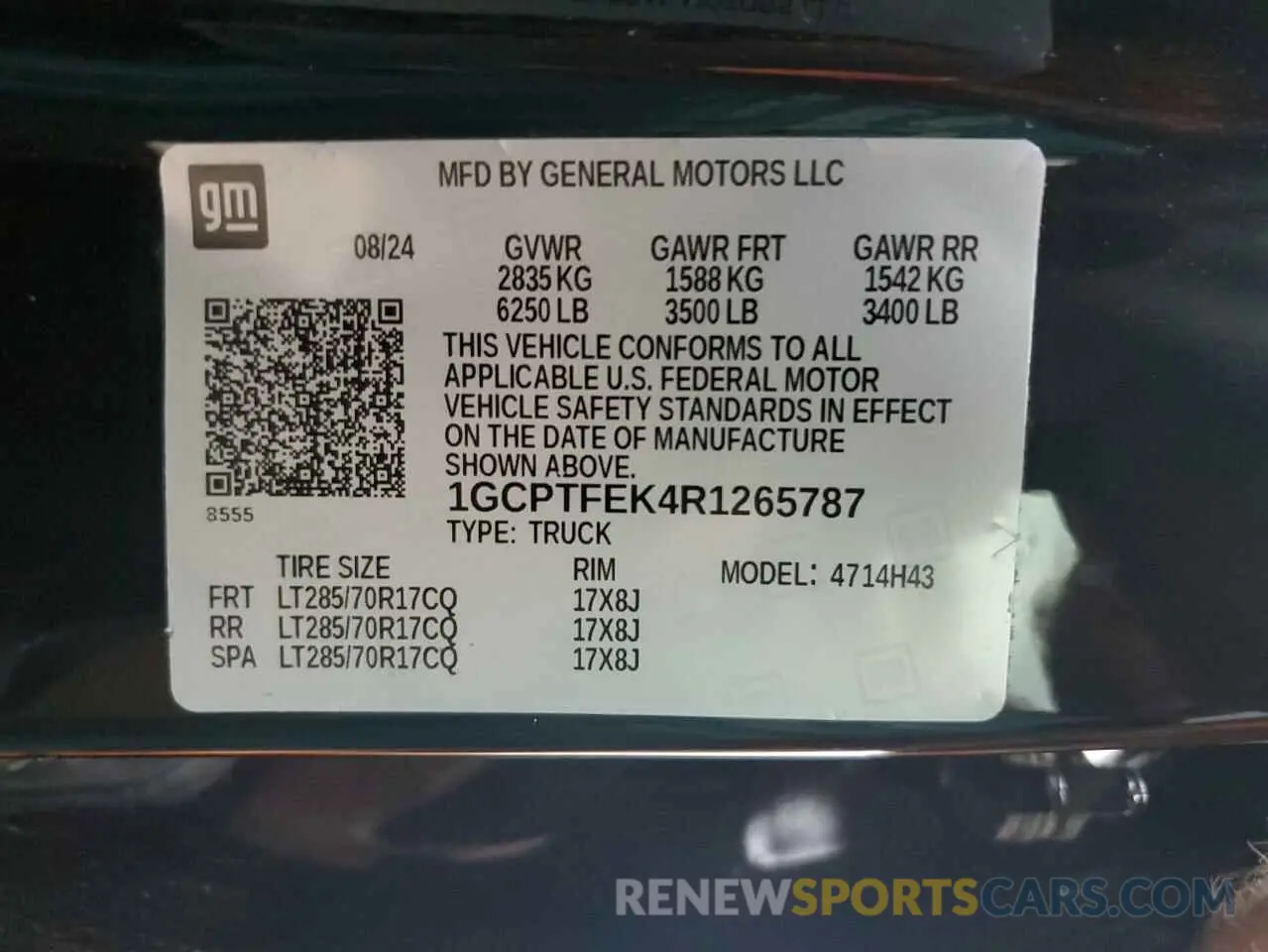 13 Photograph of a damaged car 1GCPTFEK4R1265787 CHEVROLET COLORADO 2024