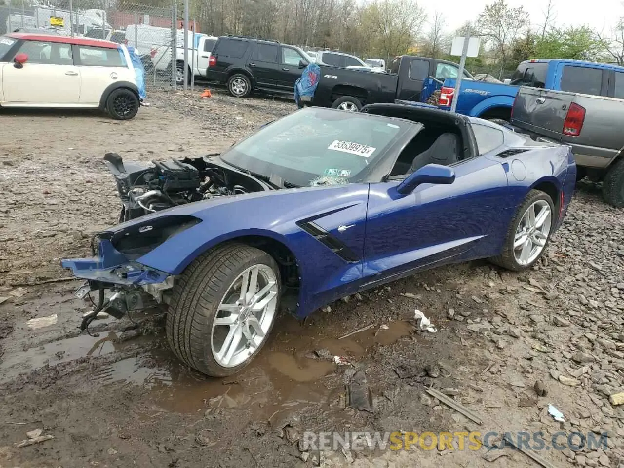 1 Photograph of a damaged car 1G1YA2D79K5107596 CHEVROLET CORVETTE 2019