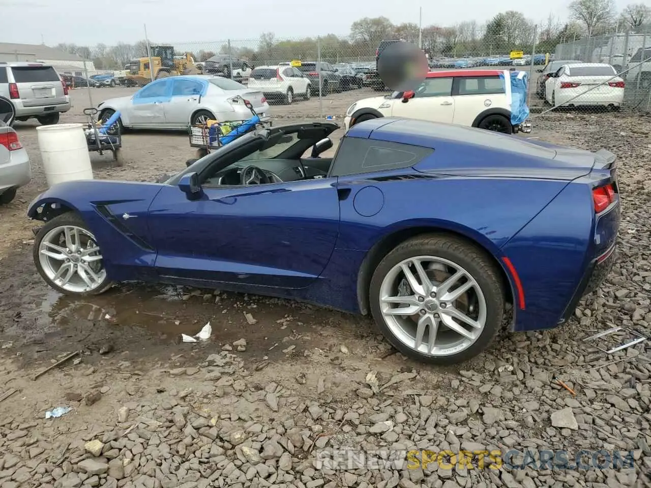 2 Photograph of a damaged car 1G1YA2D79K5107596 CHEVROLET CORVETTE 2019