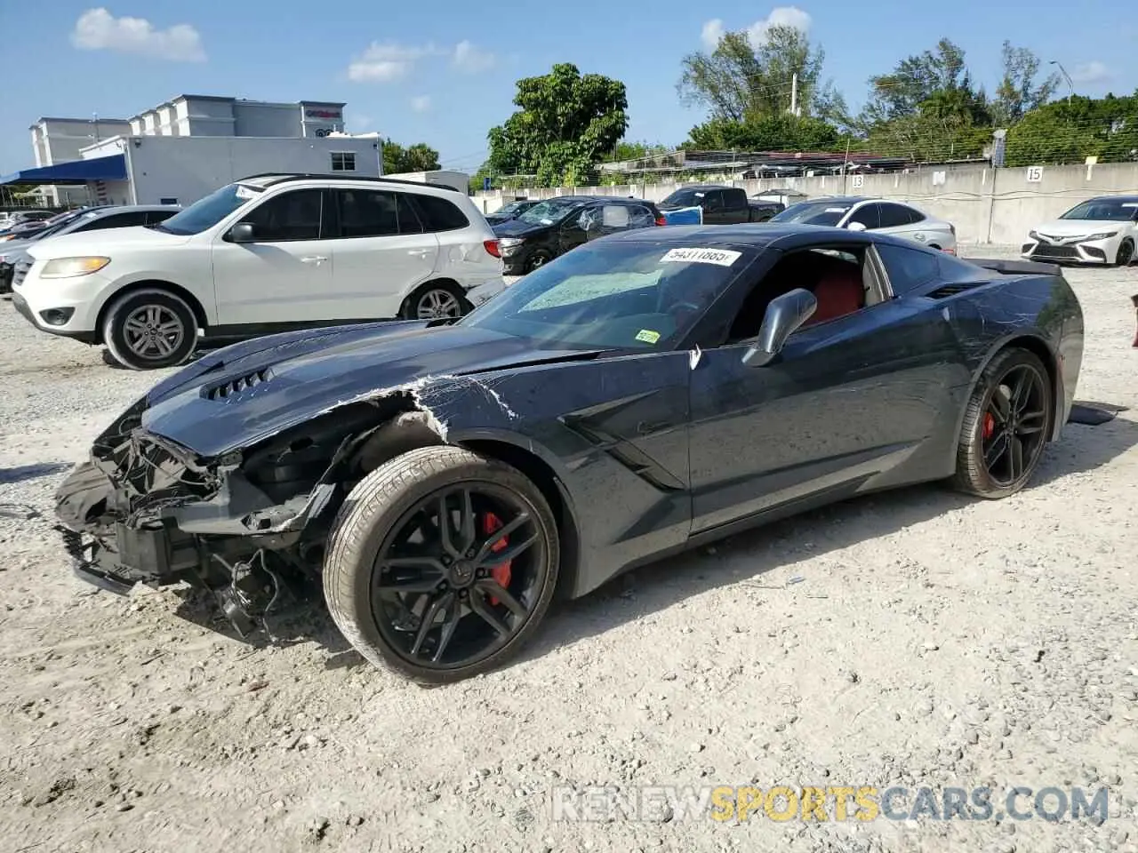 1 Photograph of a damaged car 1G1YB2D71K5114247 CHEVROLET CORVETTE 2019