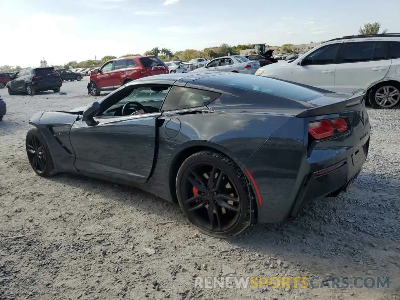2 Photograph of a damaged car 1G1YB2D71K5114247 CHEVROLET CORVETTE 2019