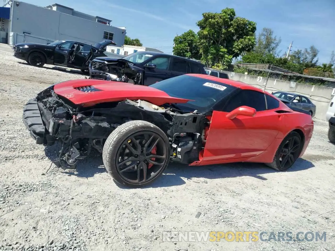 1 Photograph of a damaged car 1G1YB2D72K5121028 CHEVROLET CORVETTE 2019