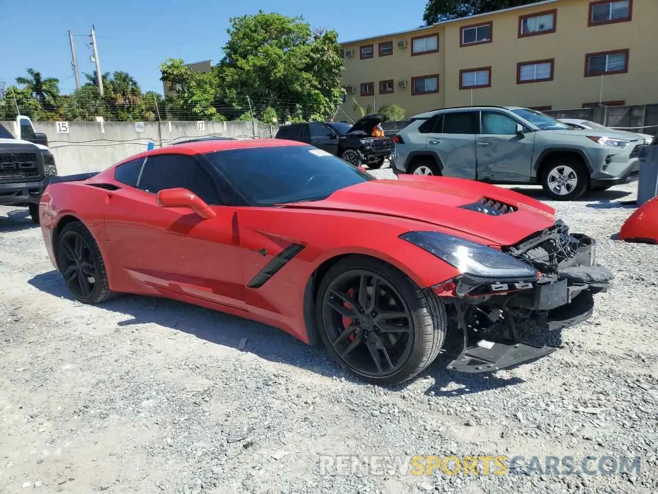 4 Photograph of a damaged car 1G1YB2D72K5121028 CHEVROLET CORVETTE 2019