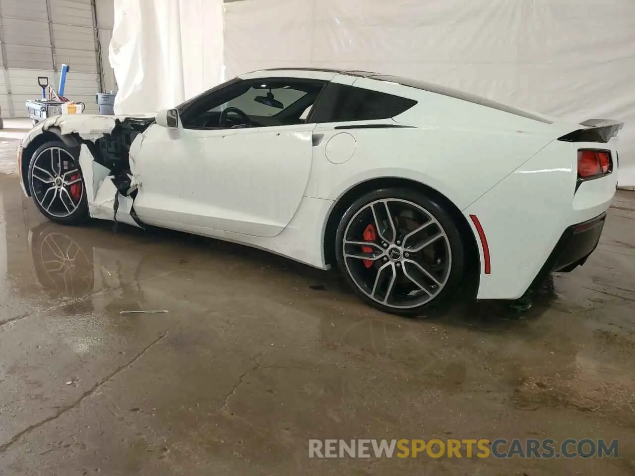 2 Photograph of a damaged car 1G1YB2D72K5124012 CHEVROLET CORVETTE 2019
