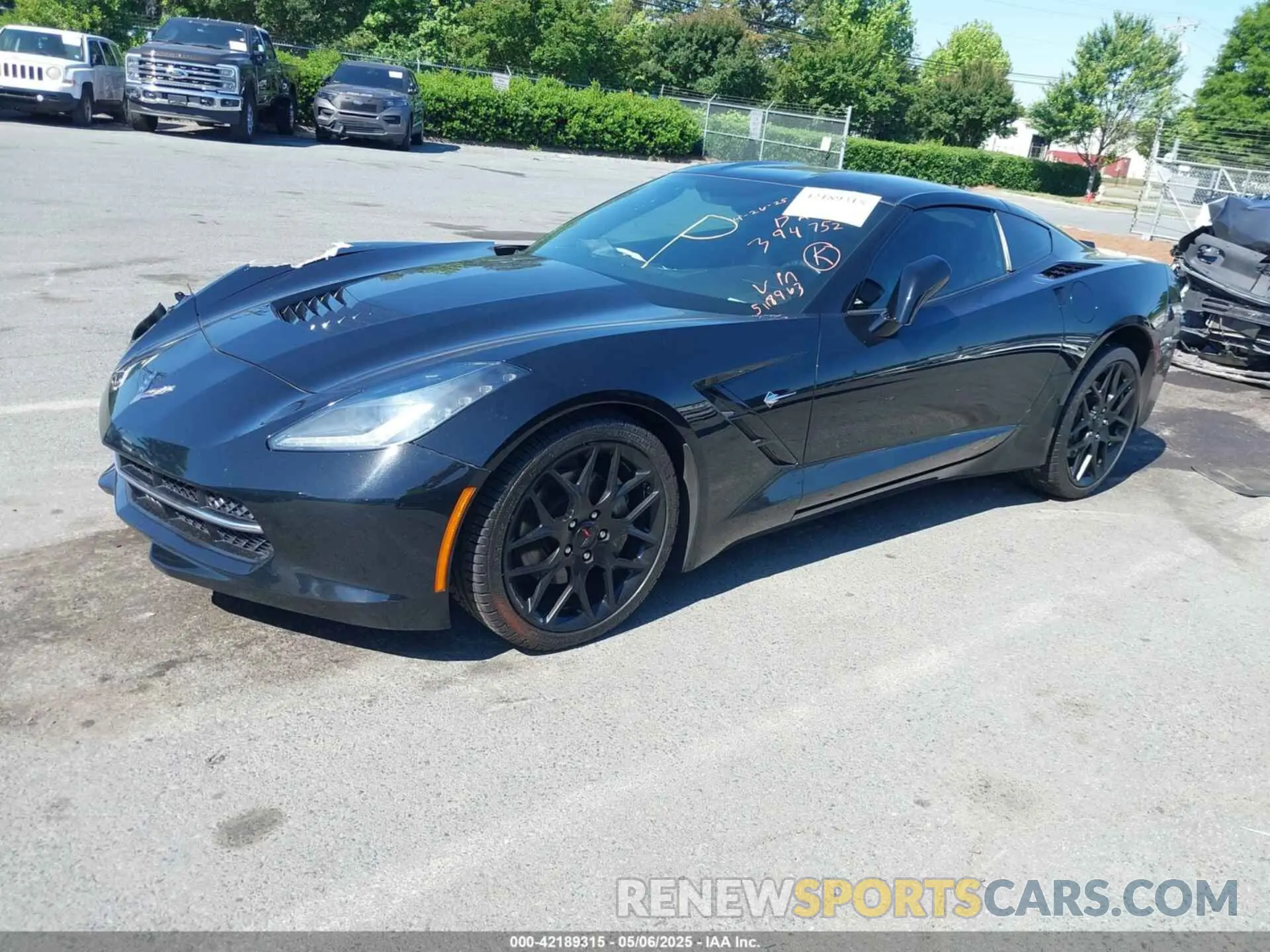 2 Photograph of a damaged car 1G1YB2D73K5118963 CHEVROLET CORVETTE 2019