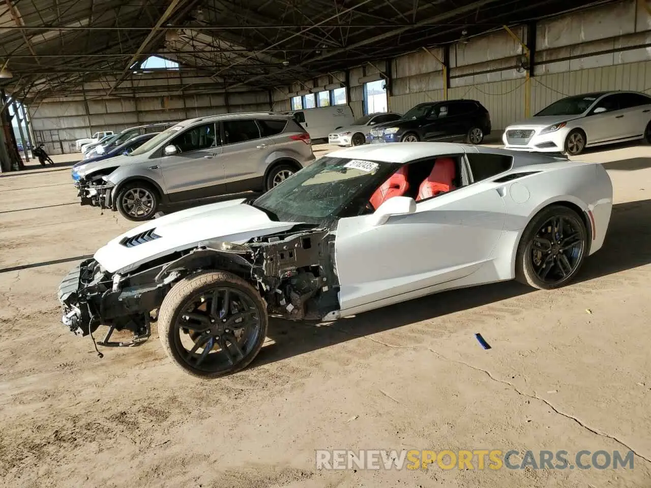 1 Photograph of a damaged car 1G1YB2D75K5100805 CHEVROLET CORVETTE 2019