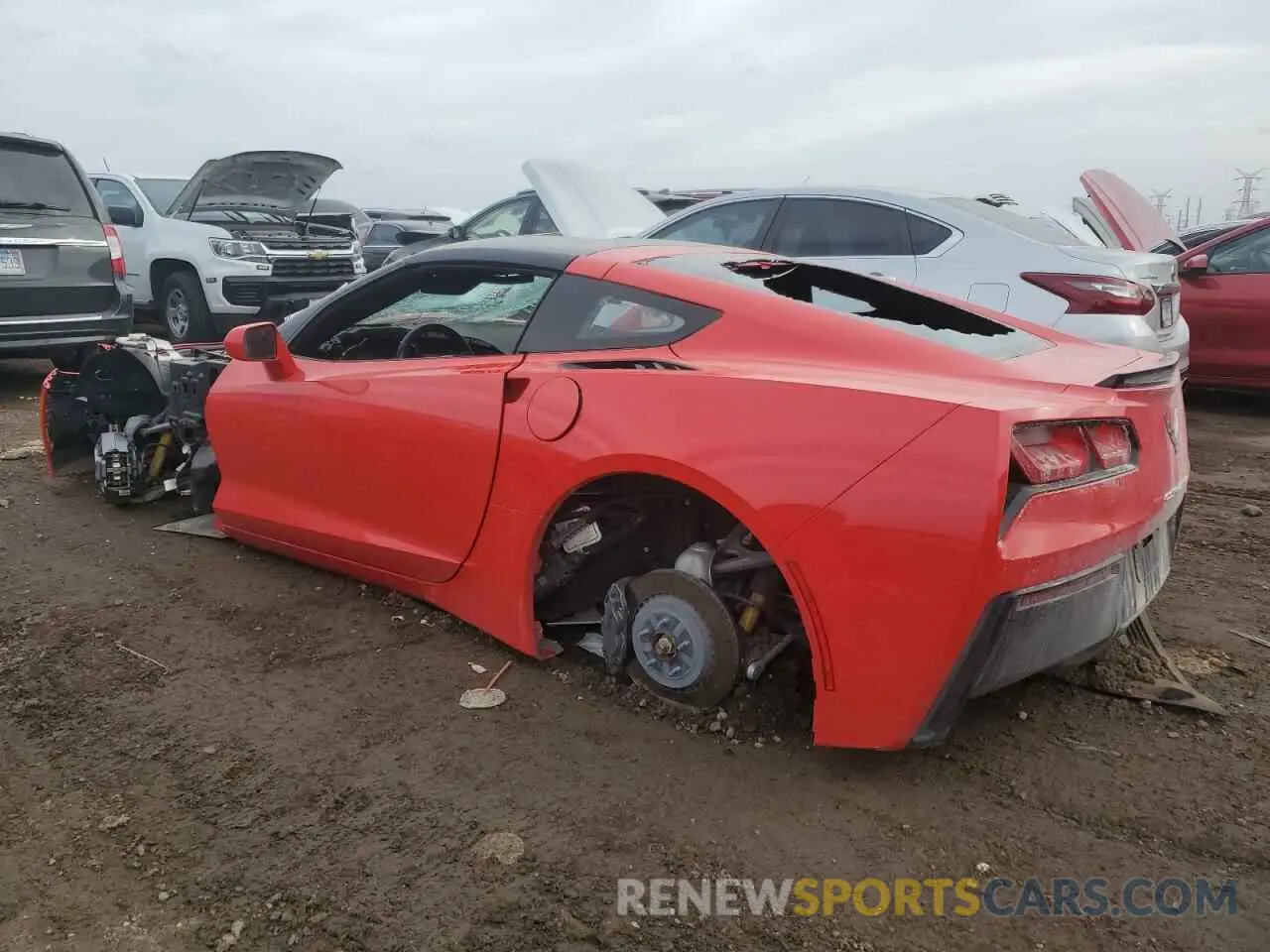 2 Photograph of a damaged car 1G1YB2D76K5105544 CHEVROLET CORVETTE 2019