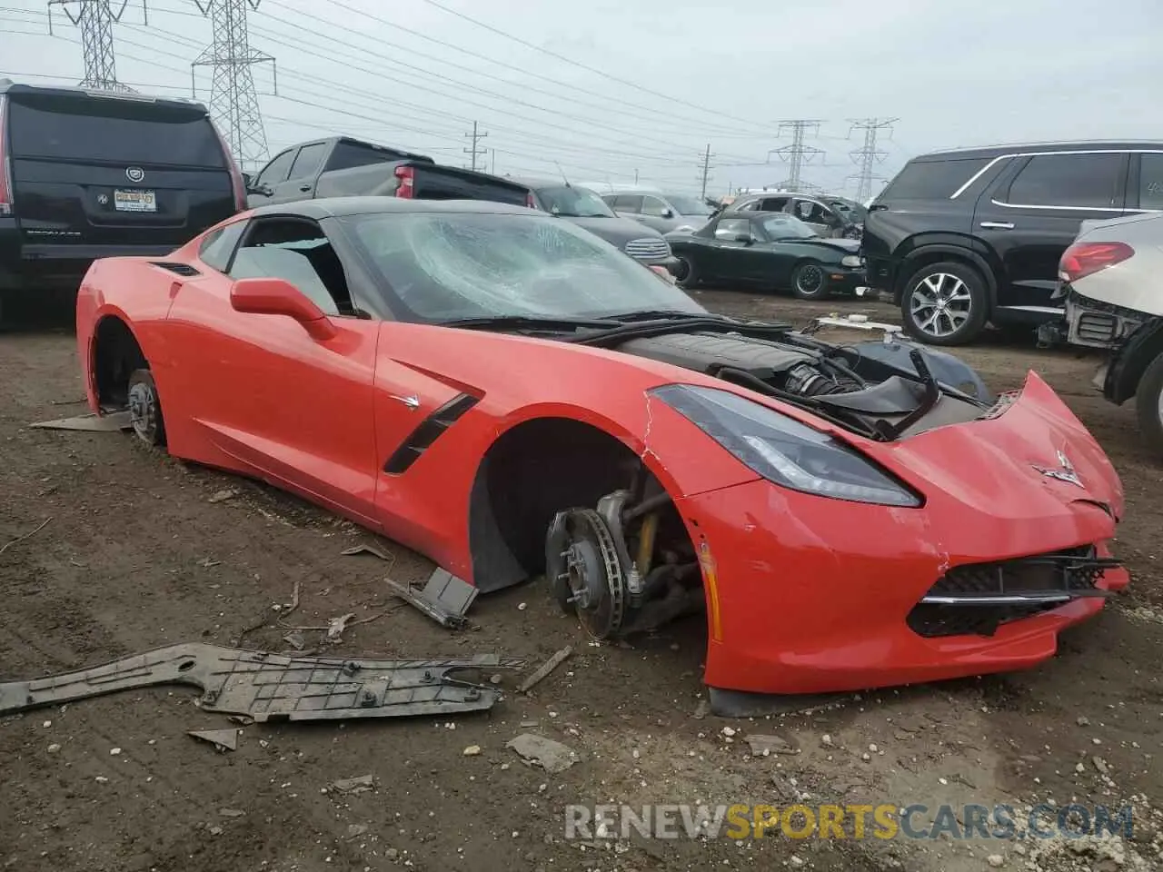4 Photograph of a damaged car 1G1YB2D76K5105544 CHEVROLET CORVETTE 2019