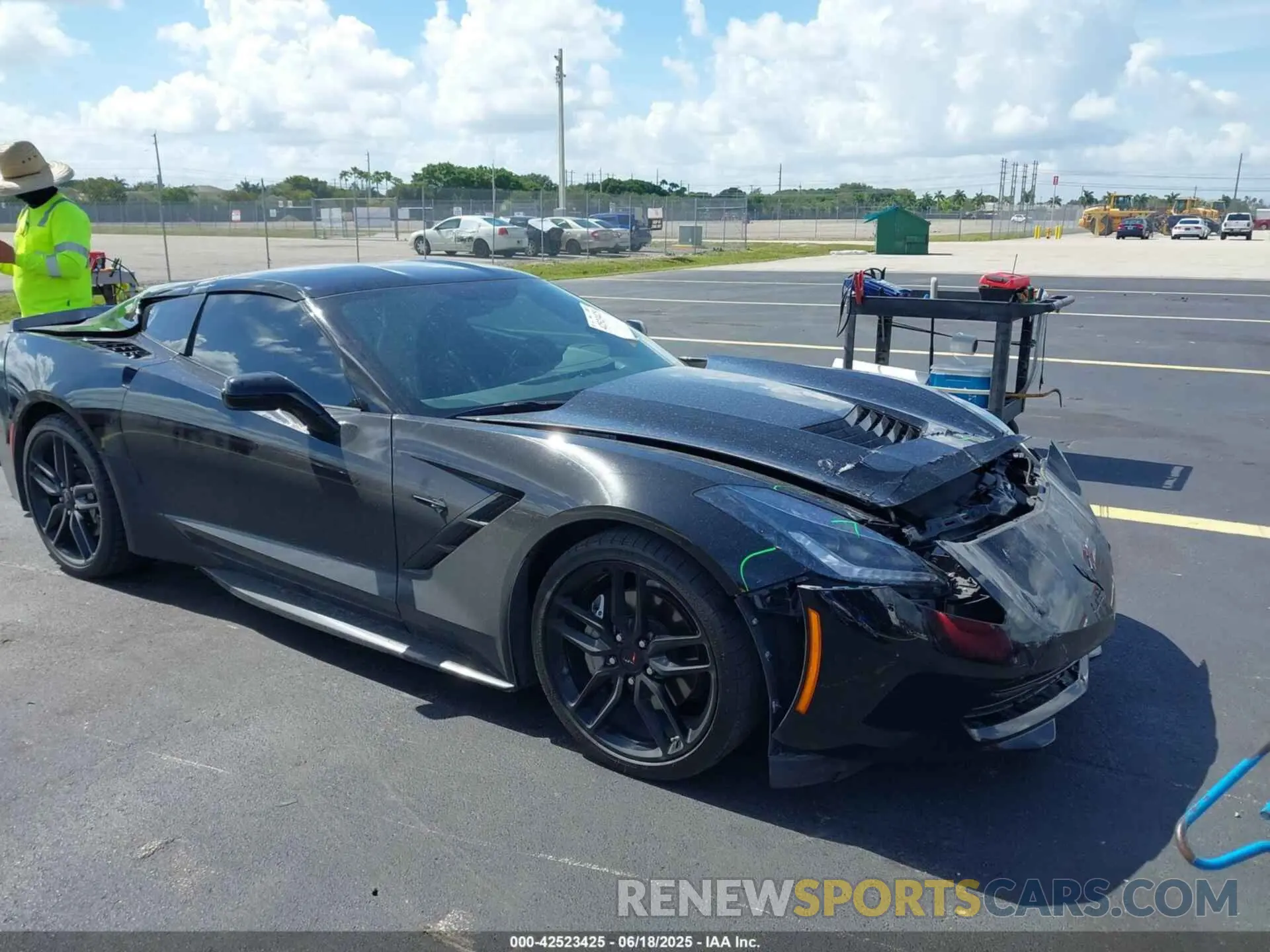 1 Photograph of a damaged car 1G1YB2D78K5105612 CHEVROLET CORVETTE 2019