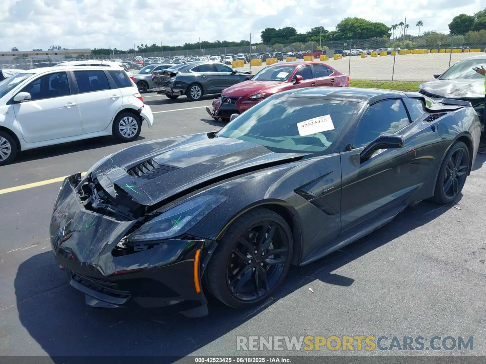 2 Photograph of a damaged car 1G1YB2D78K5105612 CHEVROLET CORVETTE 2019