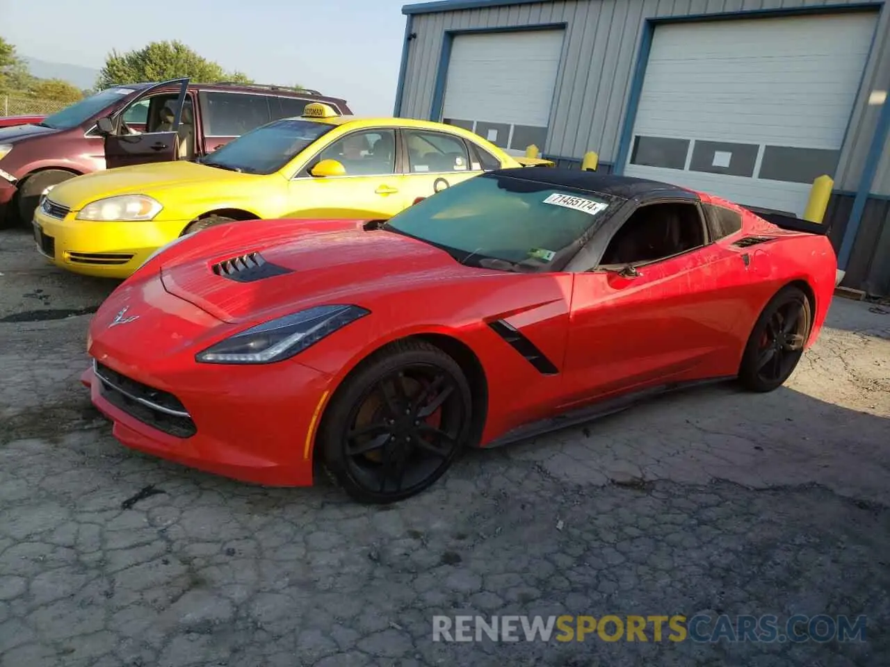 1 Photograph of a damaged car 1G1YL2D73K5104283 CHEVROLET CORVETTE 2019