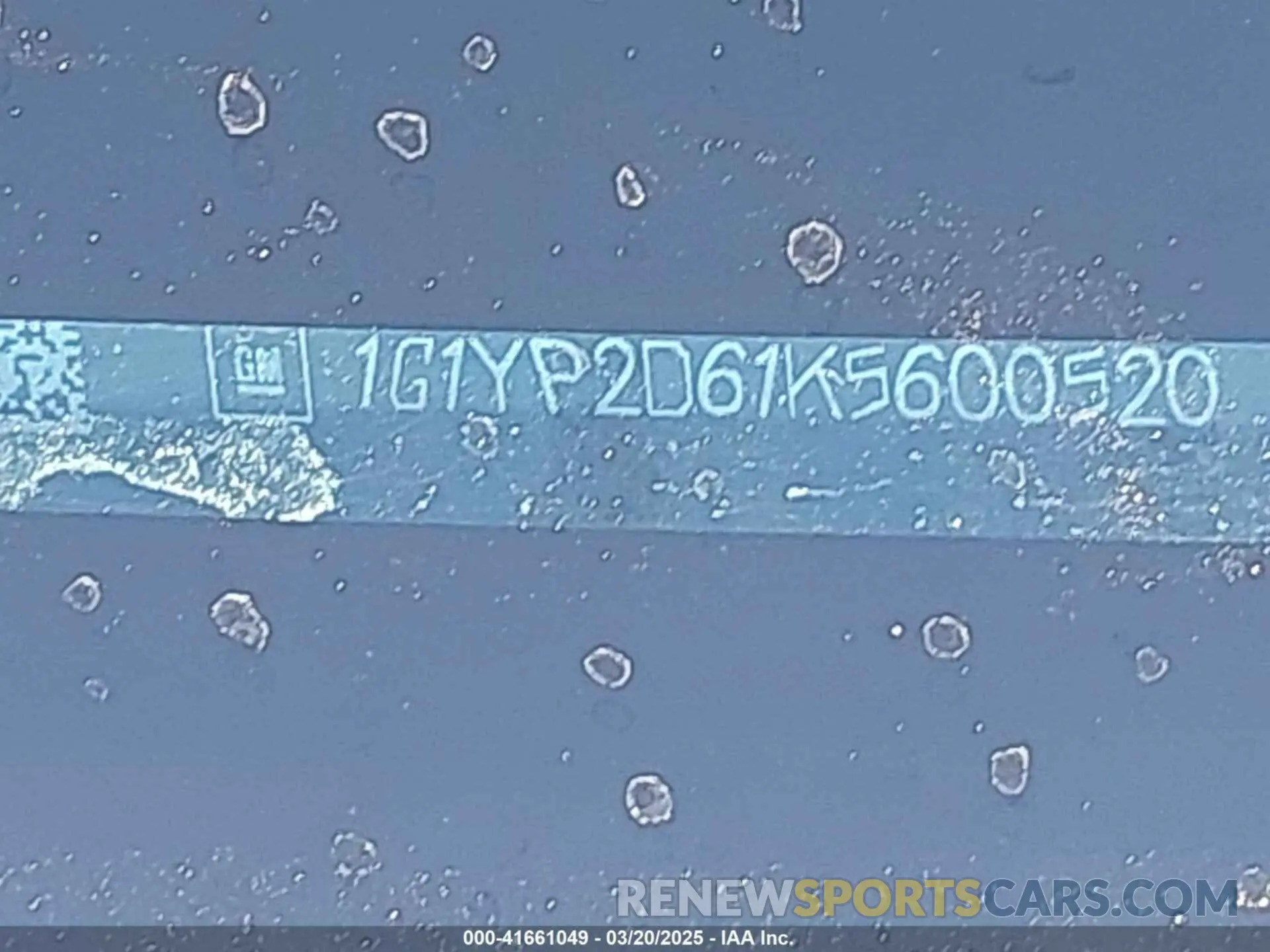 17 Photograph of a damaged car 1G1YP2D61K5600520 CHEVROLET CORVETTE 2019