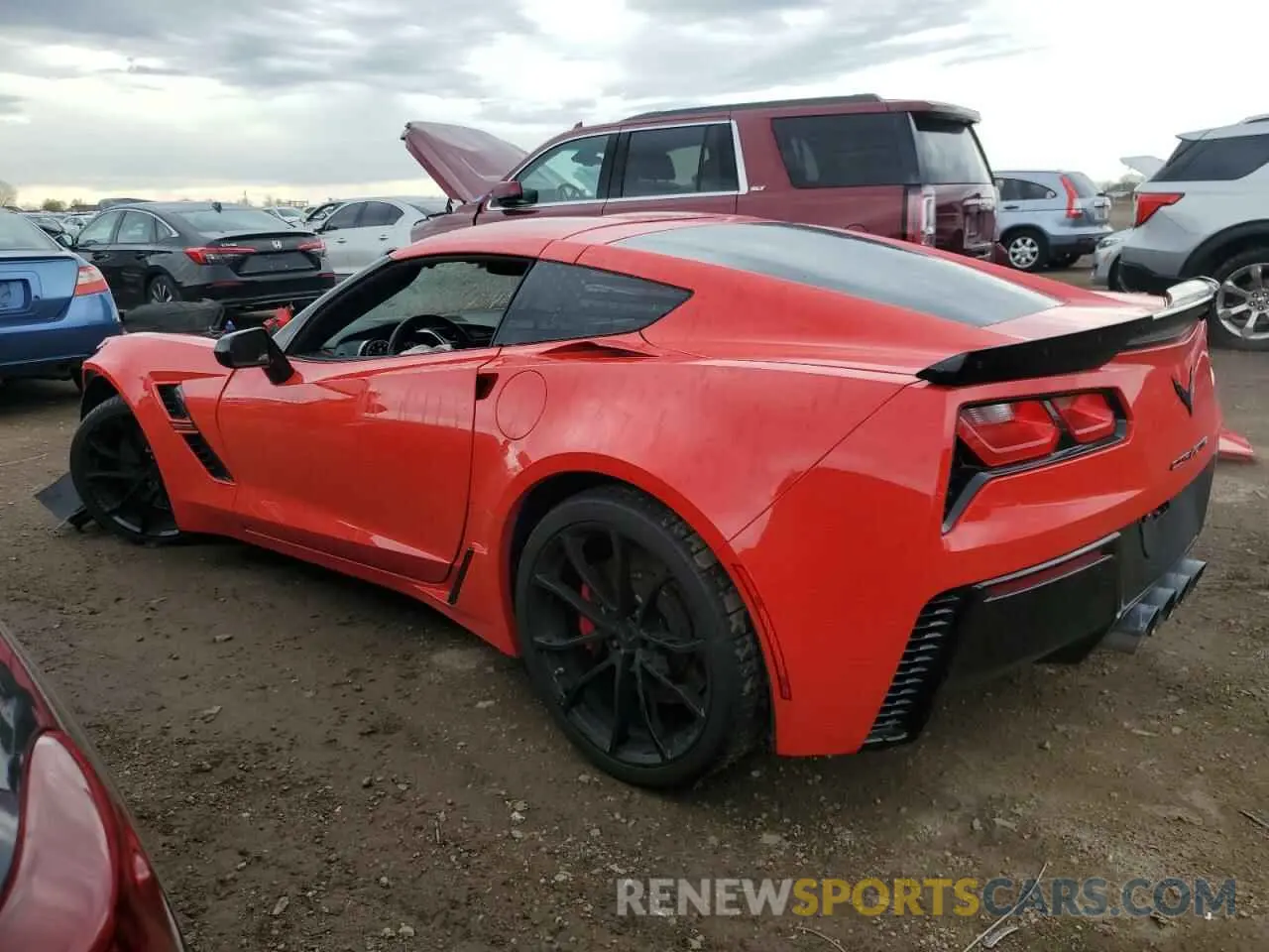 2 Photograph of a damaged car 1G1YV2D70K5103683 CHEVROLET CORVETTE 2019