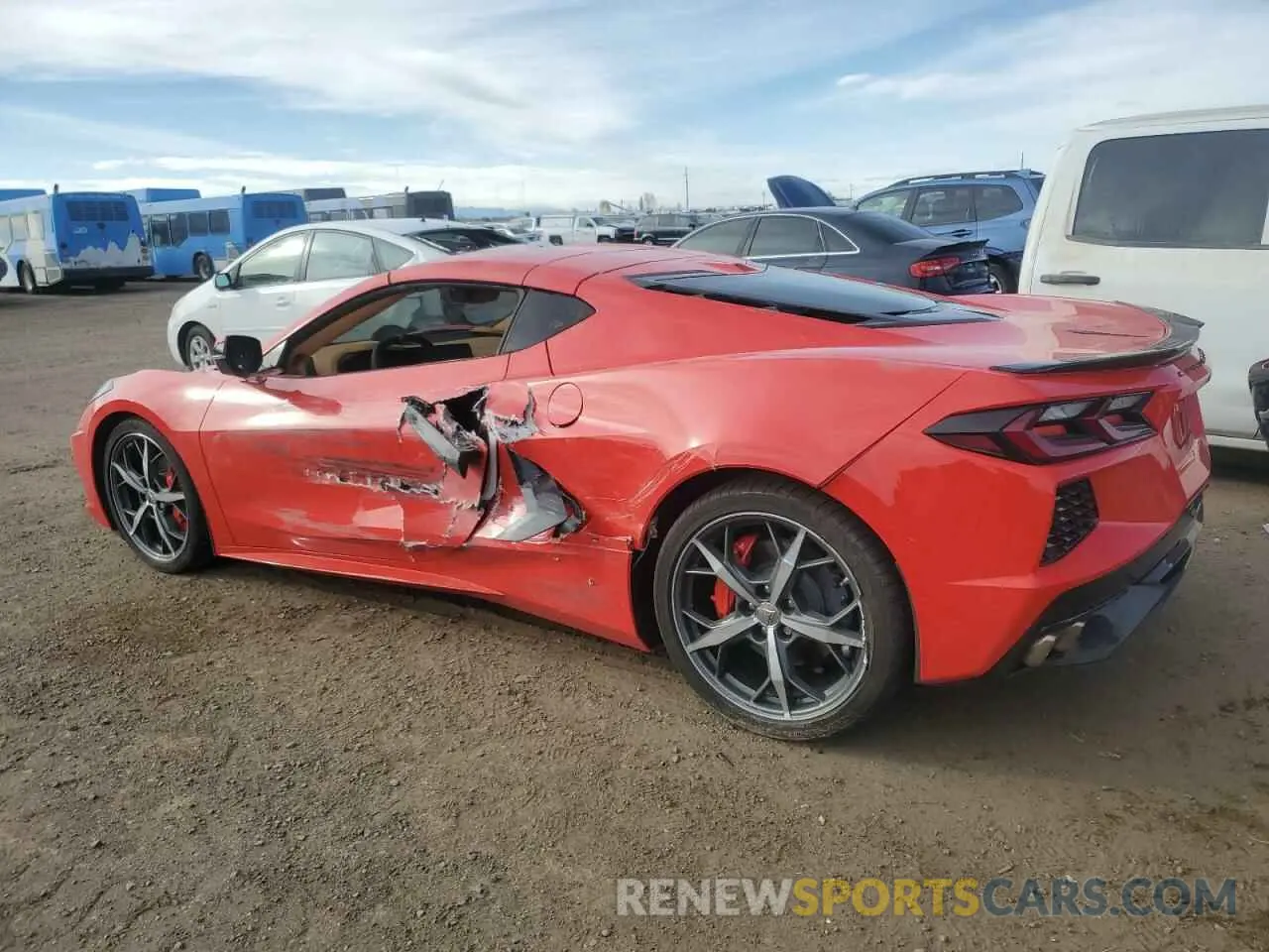 2 Photograph of a damaged car 1G1YC2D4XM5100398 CHEVROLET CORVETTE 2021