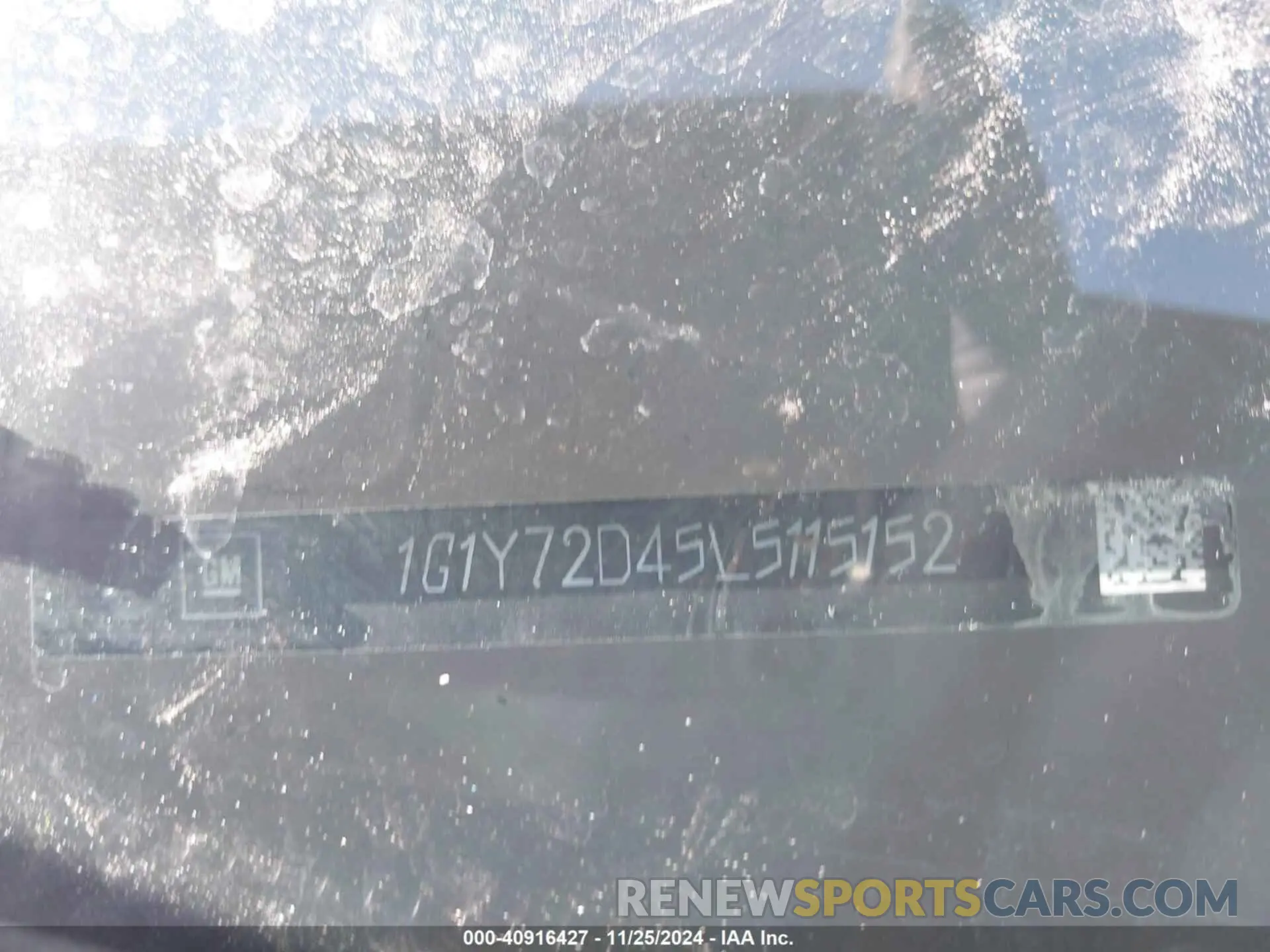 9 Photograph of a damaged car 1G1Y72D45L5115152 CHEVROLET CORVETTE STINGRAY 2020