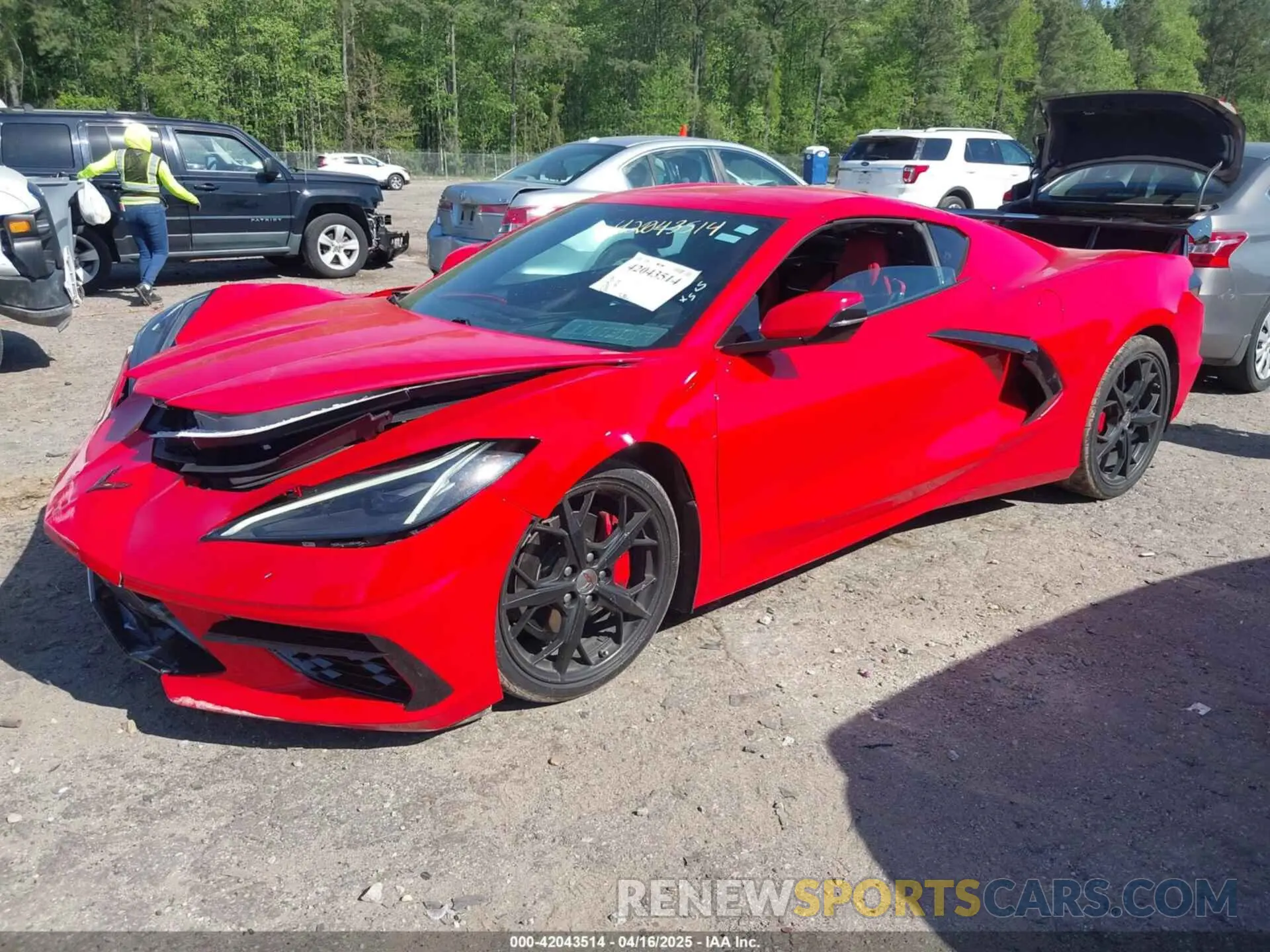 2 Photograph of a damaged car 1G1Y82D41L5107109 CHEVROLET CORVETTE STINGRAY 2020