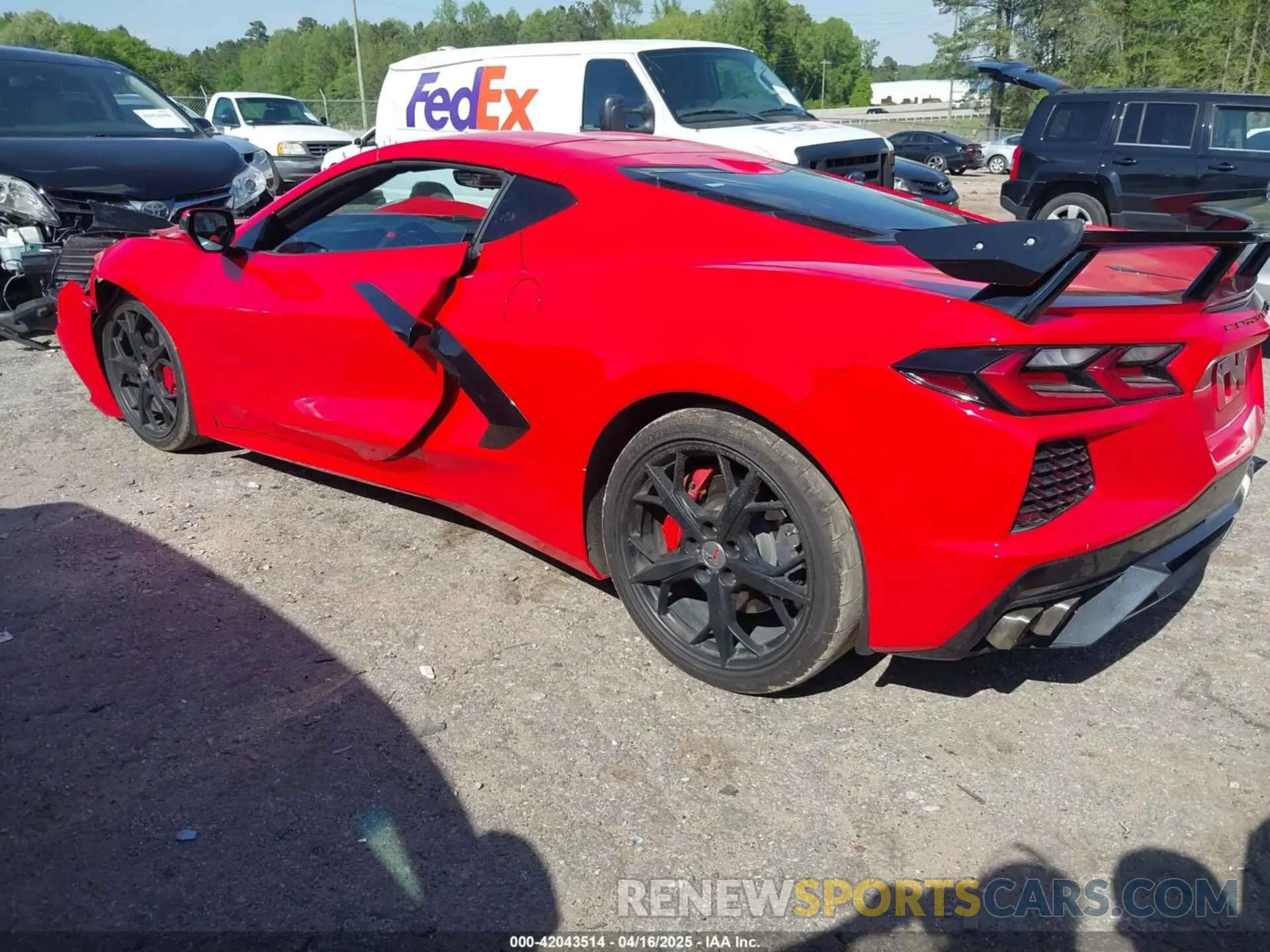 3 Photograph of a damaged car 1G1Y82D41L5107109 CHEVROLET CORVETTE STINGRAY 2020