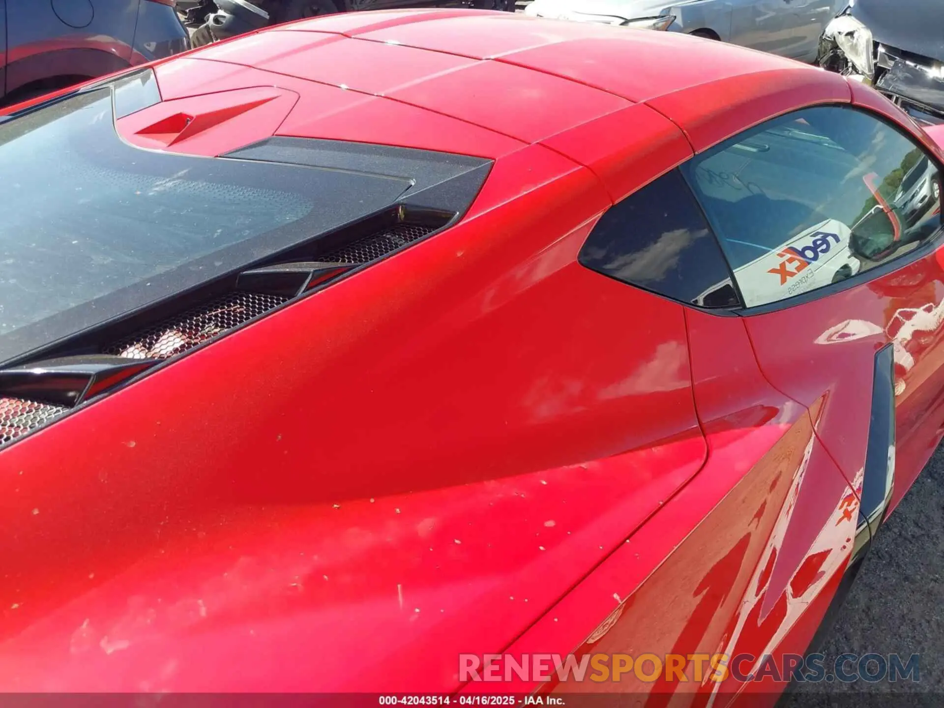 8 Photograph of a damaged car 1G1Y82D41L5107109 CHEVROLET CORVETTE STINGRAY 2020
