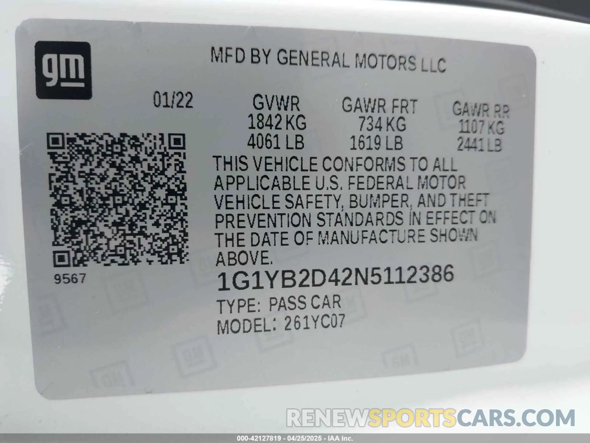 9 Photograph of a damaged car 1G1YB2D42N5112386 CHEVROLET CORVETTE STINGRAY 2022