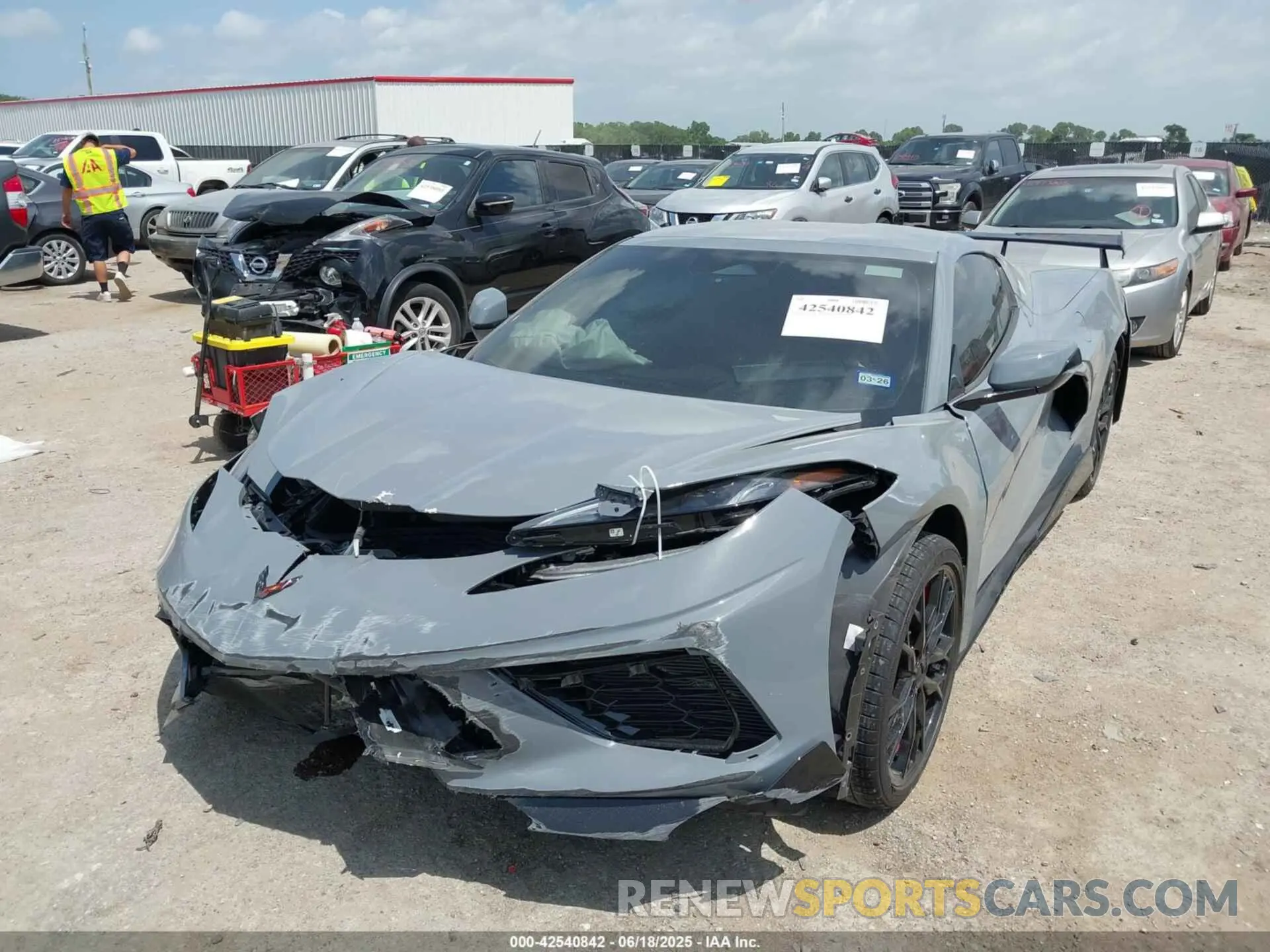 2 Photograph of a damaged car 1G1YA2D48R5116919 CHEVROLET CORVETTE STINGRAY 2024