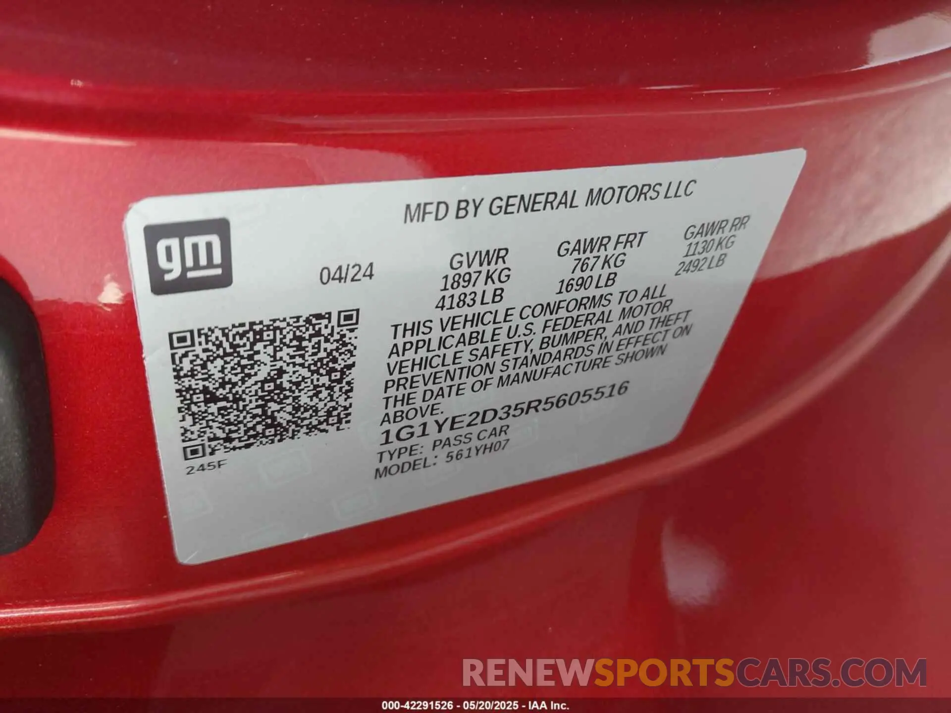 9 Photograph of a damaged car 1G1YE2D35R5605516 CHEVROLET CORVETTE Z06 2024