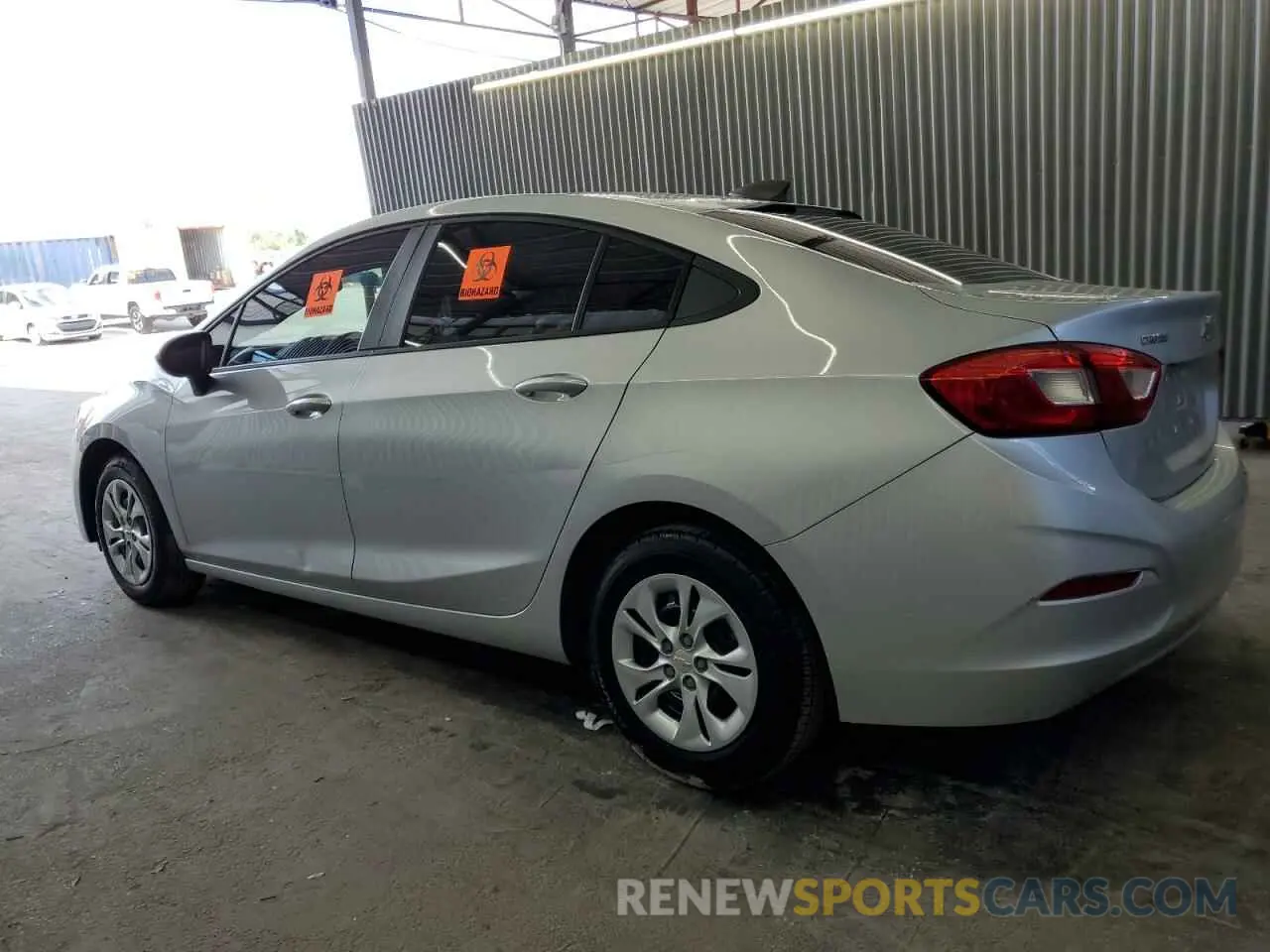 2 Photograph of a damaged car 1G1BC5SM0K7122521 CHEVROLET CRUZE 2019