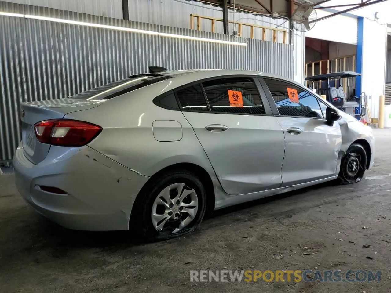 3 Photograph of a damaged car 1G1BC5SM0K7122521 CHEVROLET CRUZE 2019