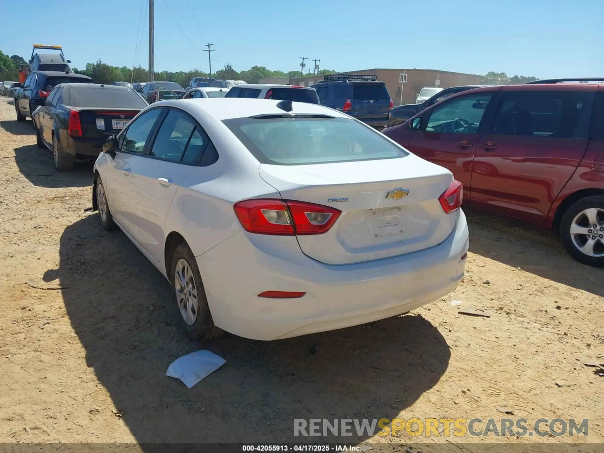 3 Photograph of a damaged car 1G1BC5SM0K7151548 CHEVROLET CRUZE 2019
