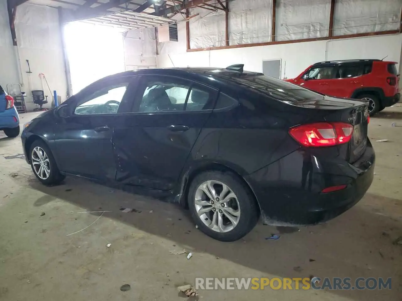 2 Photograph of a damaged car 1G1BC5SM1K7109714 CHEVROLET CRUZE 2019