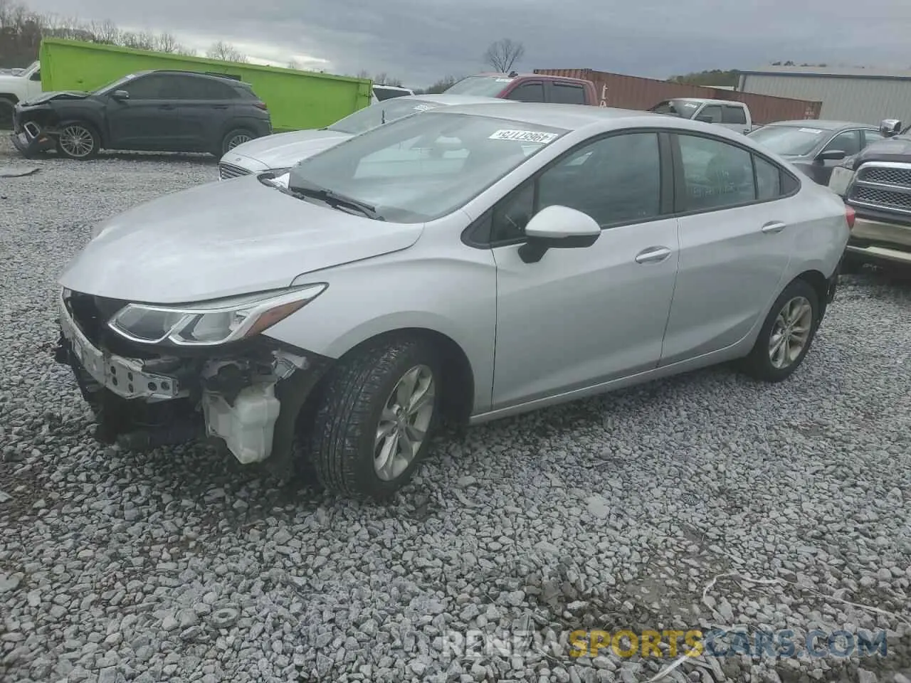 1 Photograph of a damaged car 1G1BC5SM1K7147928 CHEVROLET CRUZE 2019
