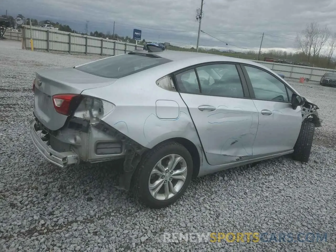 3 Photograph of a damaged car 1G1BC5SM1K7147928 CHEVROLET CRUZE 2019