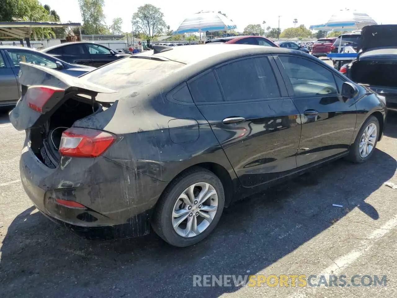 3 Photograph of a damaged car 1G1BC5SM1K7152692 CHEVROLET CRUZE 2019