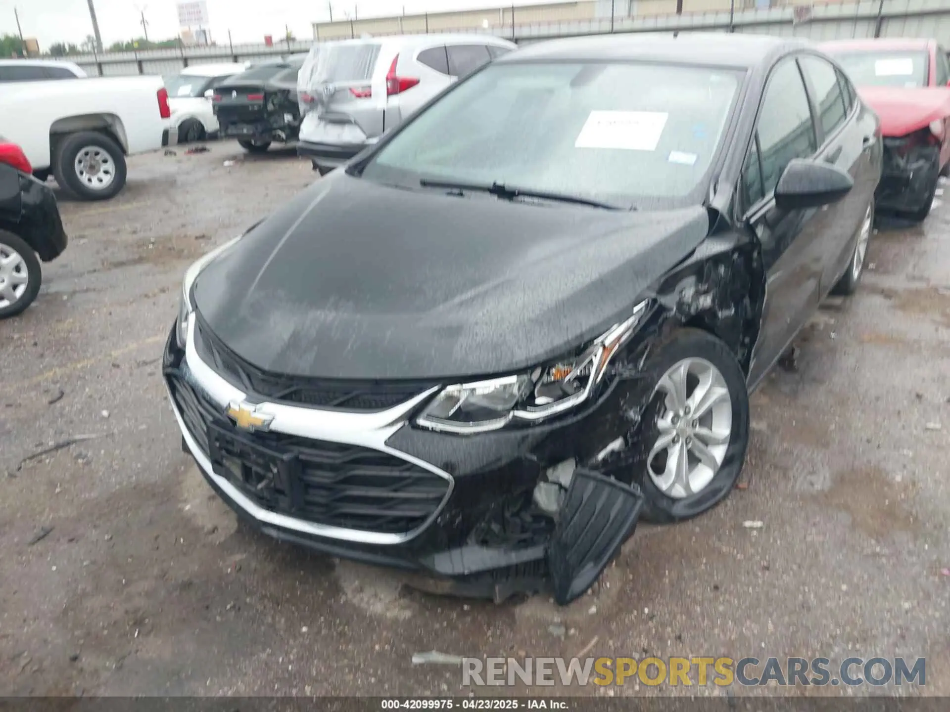 2 Photograph of a damaged car 1G1BC5SM2K7127249 CHEVROLET CRUZE 2019