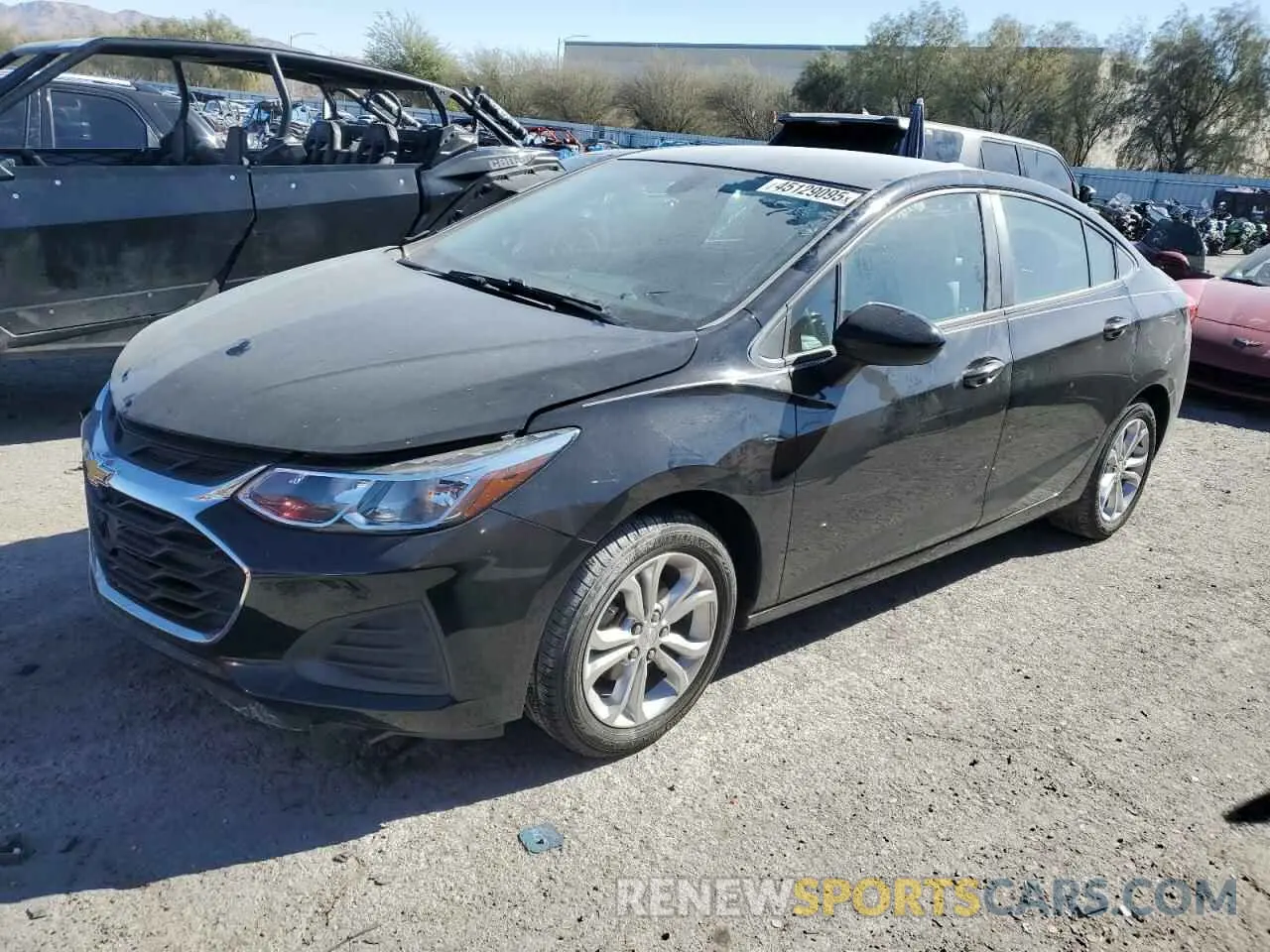 1 Photograph of a damaged car 1G1BC5SM2K7128630 CHEVROLET CRUZE 2019