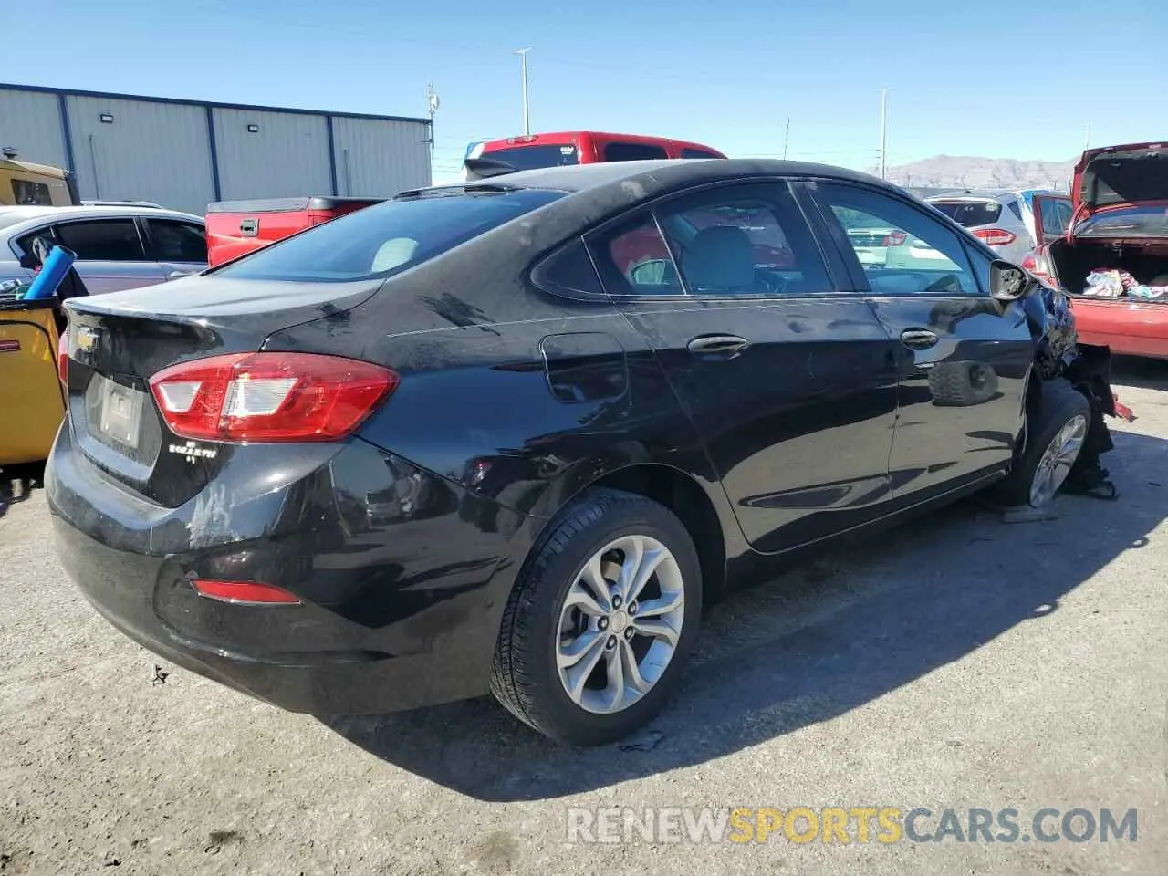 3 Photograph of a damaged car 1G1BC5SM2K7128630 CHEVROLET CRUZE 2019